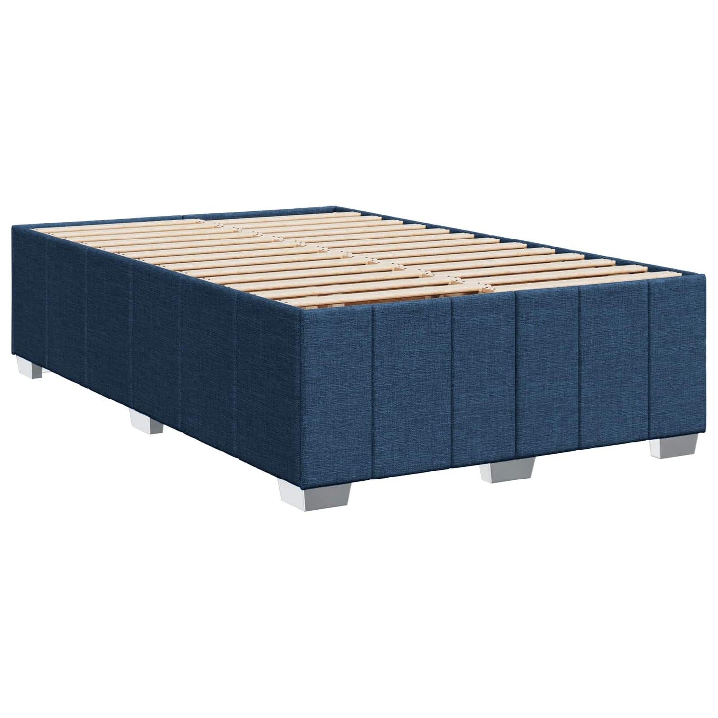 Boxspring ágy matraccal LED szalagokkal Kék 120 x 190 cm Szövet