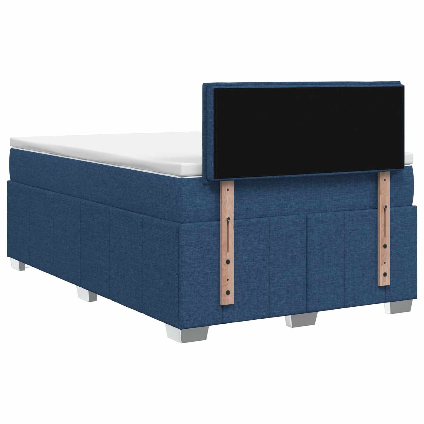 Boxspring ágy matraccal LED szalagokkal Kék 120 x 190 cm Szövet