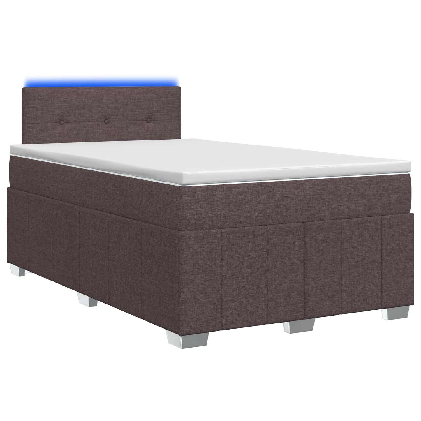 Boxspring ágy matraccal Sötét Barna 120 x 190 cm Szövet
