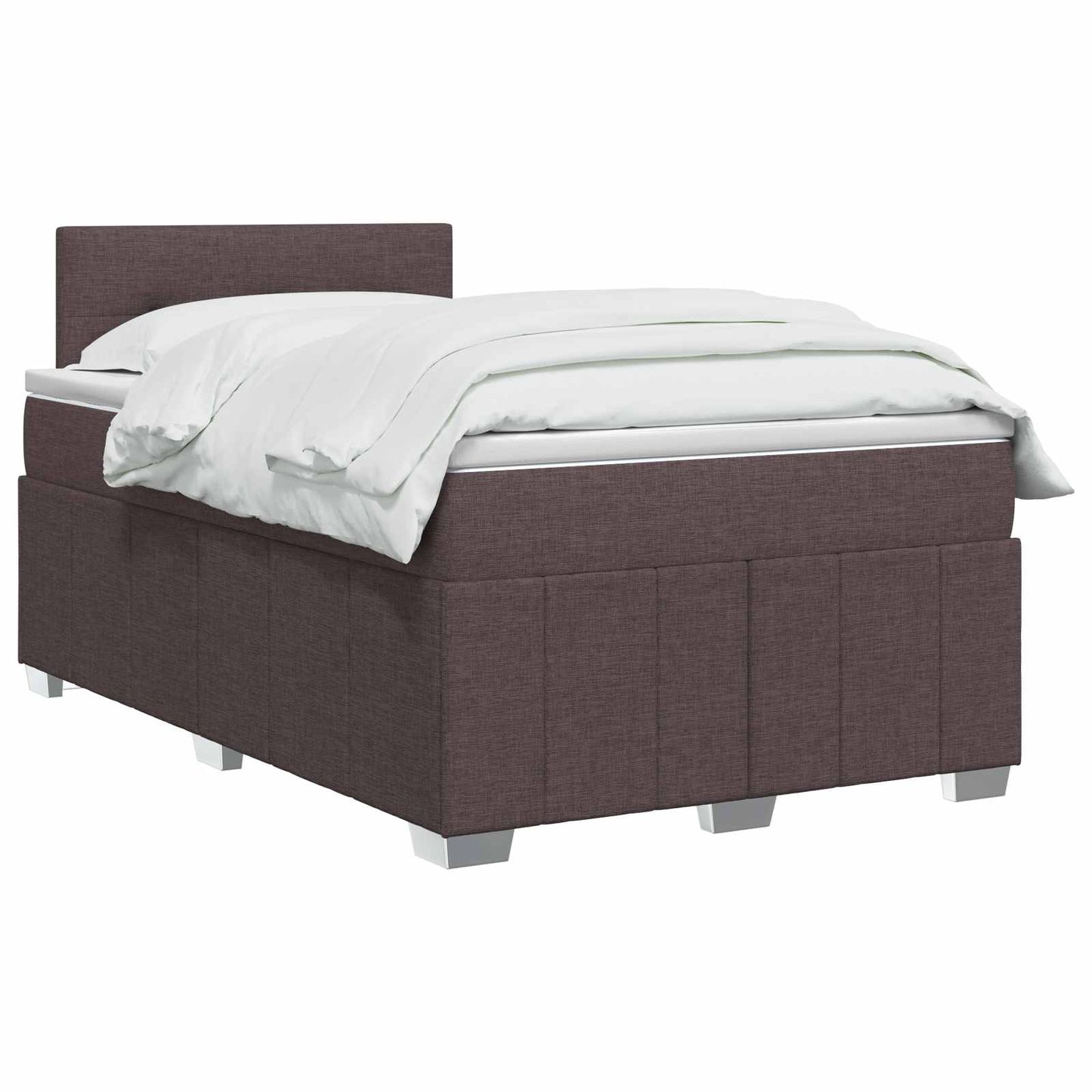 Boxspring ágy matraccal Sötét Barna 120 x 190 cm Szövet