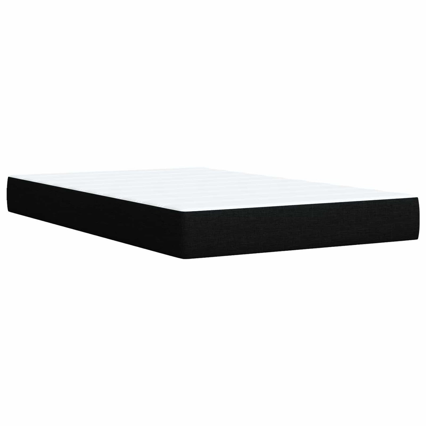 Boxspring ágy matraccal fejtámlával Fekete 120 x 190 cm Szövet