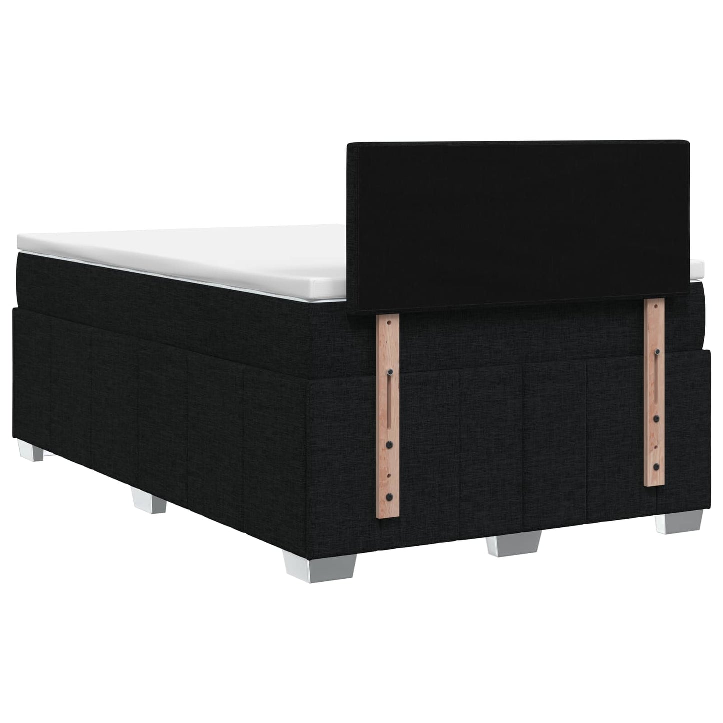 Boxspring ágy matraccal fejtámlával Fekete 120 x 190 cm Szövet