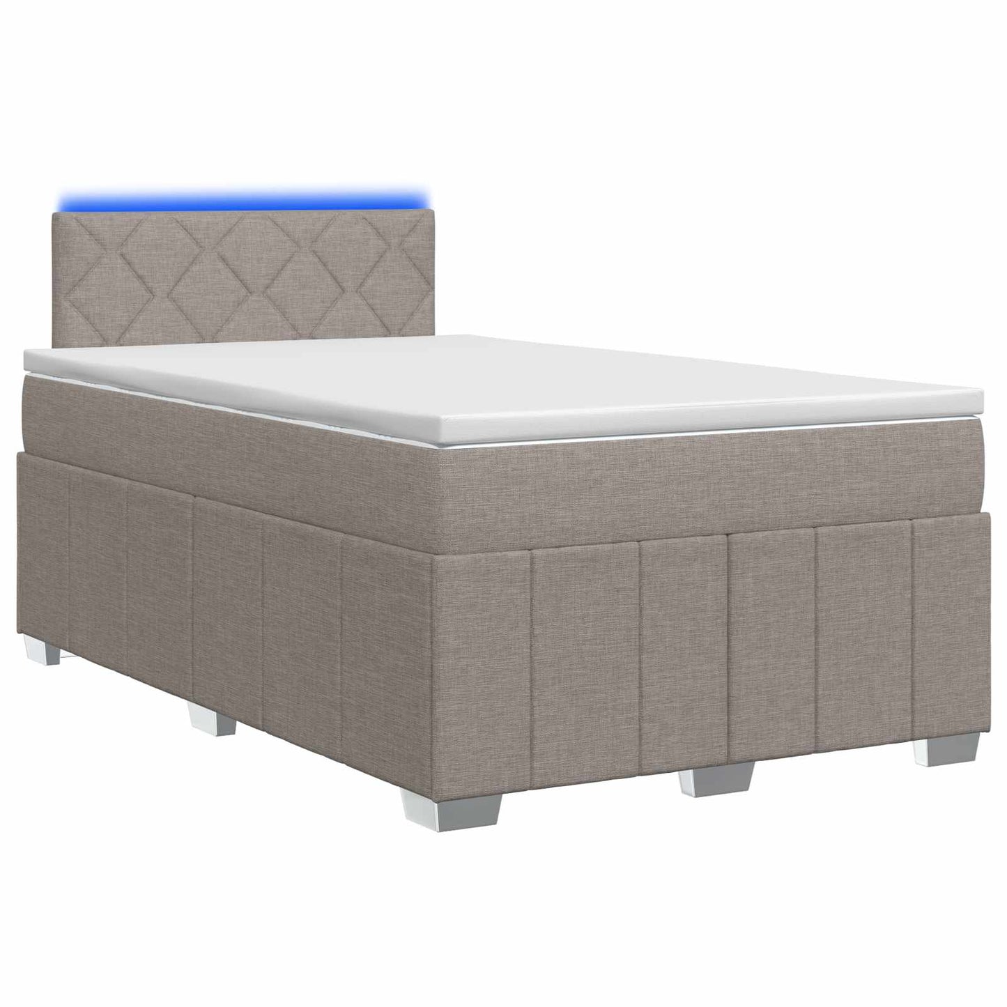 Boxspring ágy matraccal Tópszínű 120 x 190 cm Szövet