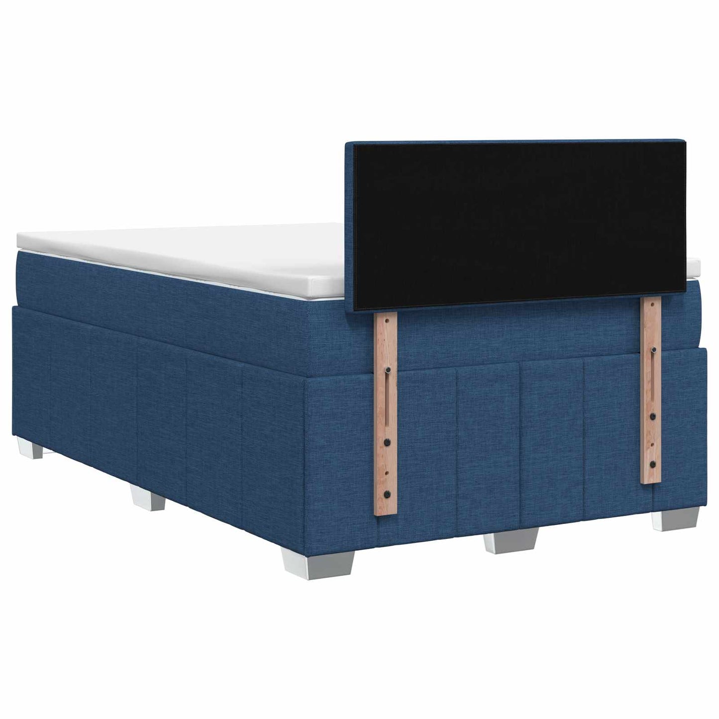 Boxspring ágy matraccal LED szalagokkal Kék 120 x 190 cm Szövet