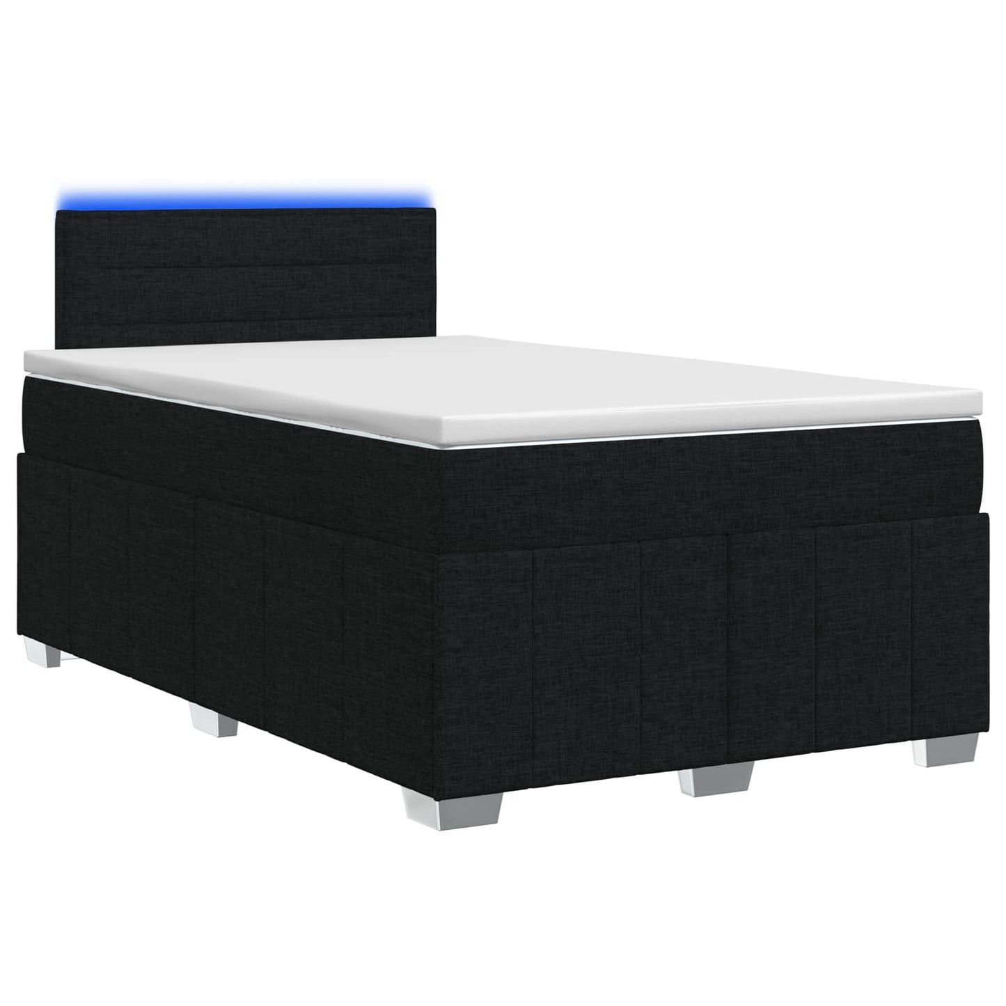 Boxspring ágy matraccal fejtámlával Fekete 120 x 200 cm Szövet