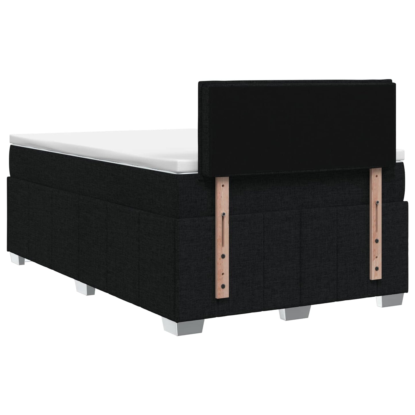 Boxspring ágy matraccal fejtámlával Fekete 120 x 200 cm Szövet