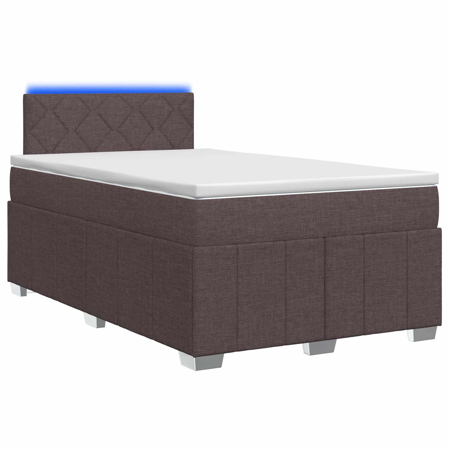 Boxspring ágy matraccal Sötét Barna 120 x 200 cm Szövet
