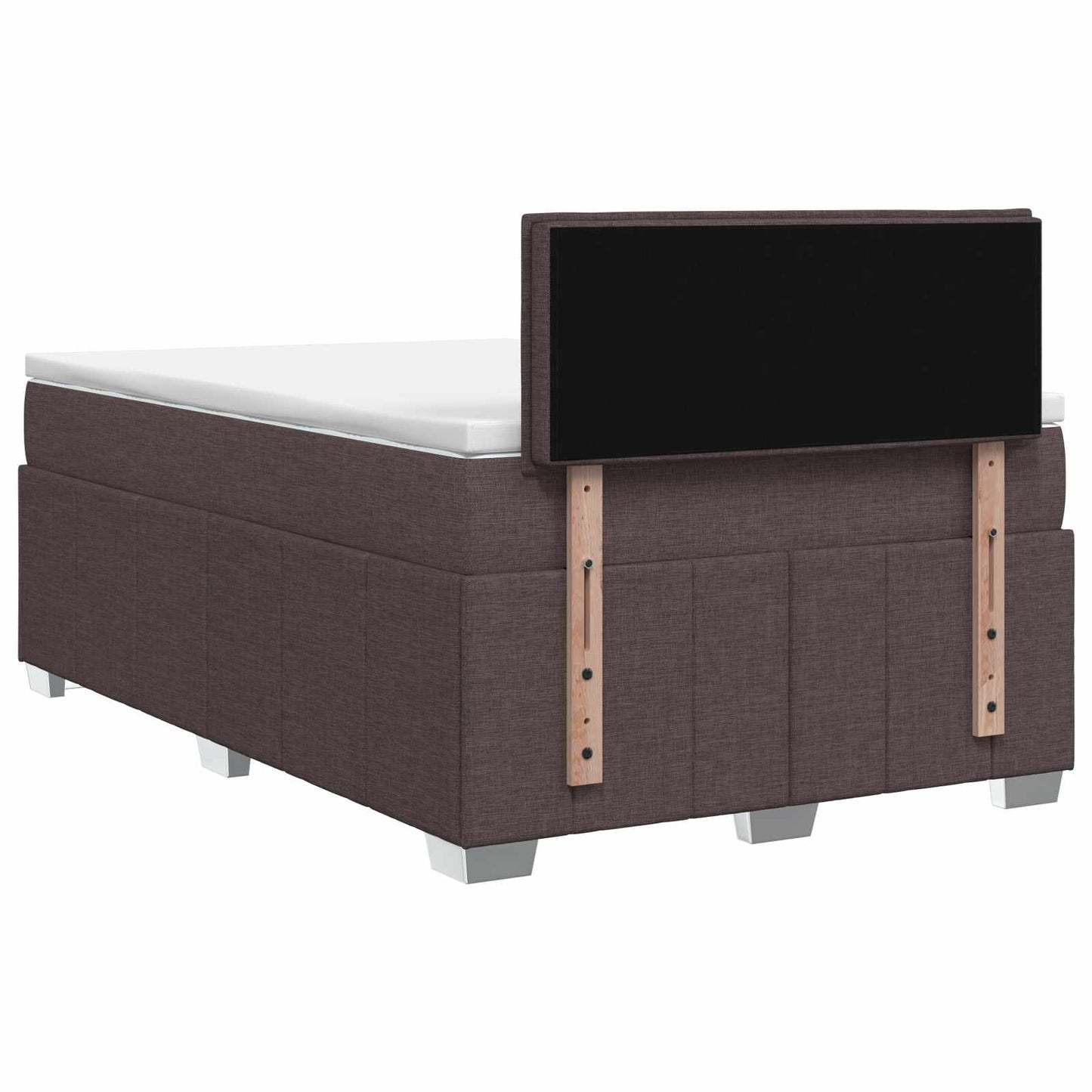 Boxspring ágy matraccal Sötét Barna 120 x 200 cm Szövet