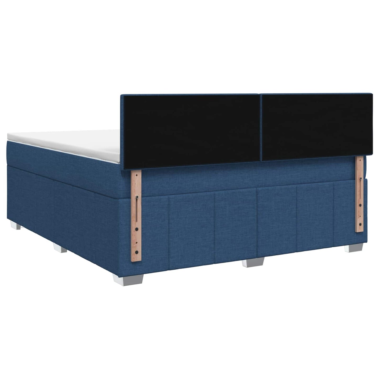 Boxspring ágy matraccal LED szalagokkal Kék 140 x 190 cm Szövet