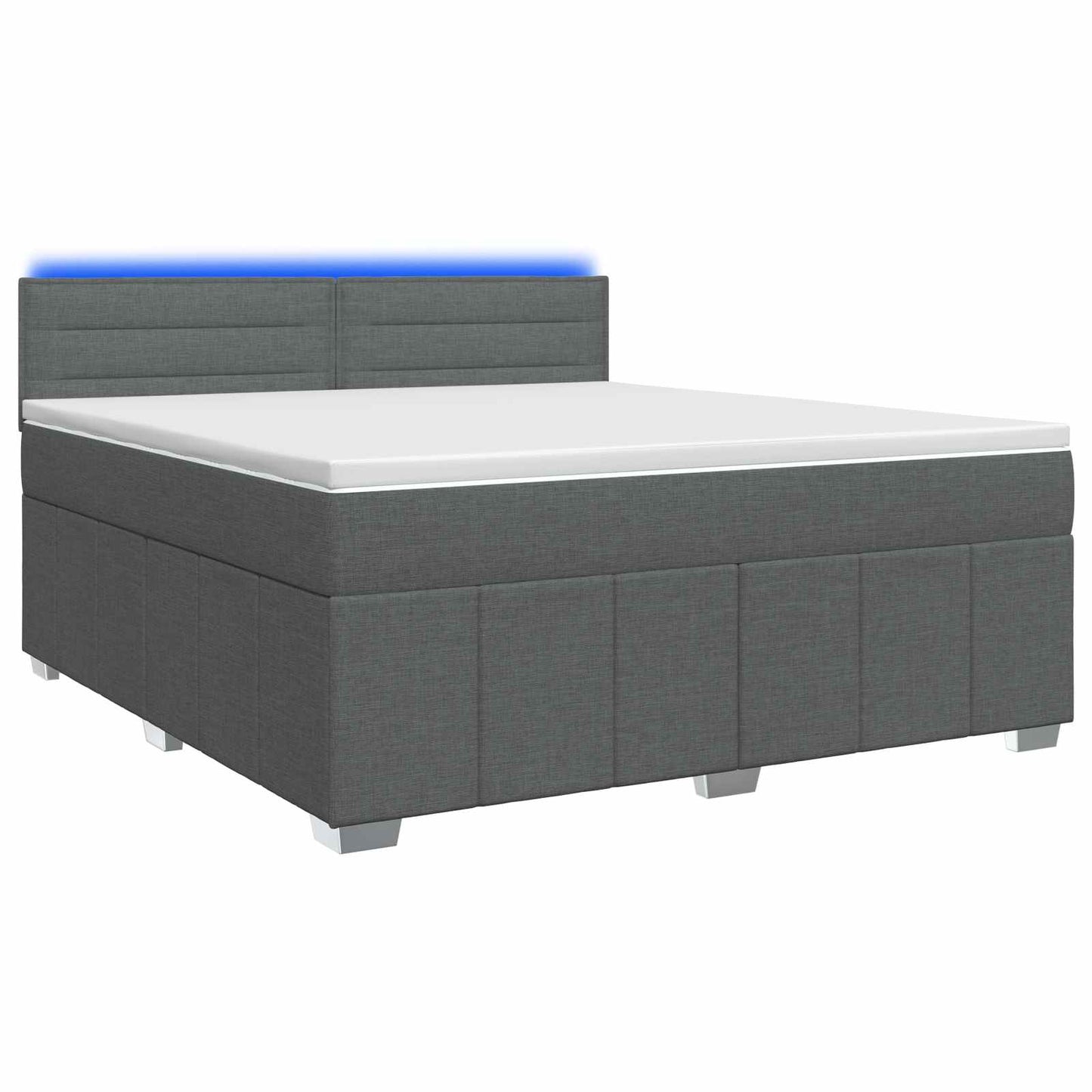 Boxspring ágy matraccal Sötétszürke 140 x 200 cm Szövet