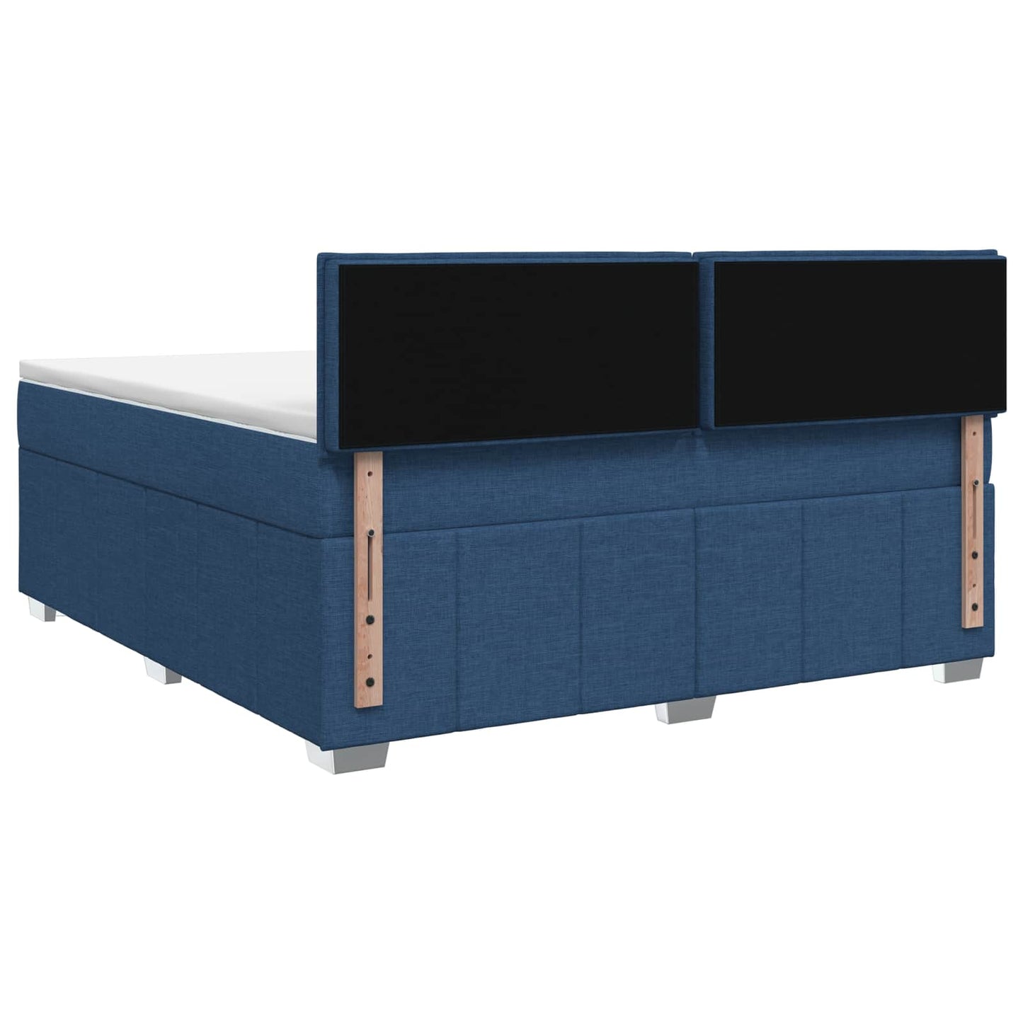 Boxspring ágy matraccal LED szalagokkal Kék 140 x 200 cm Szövet