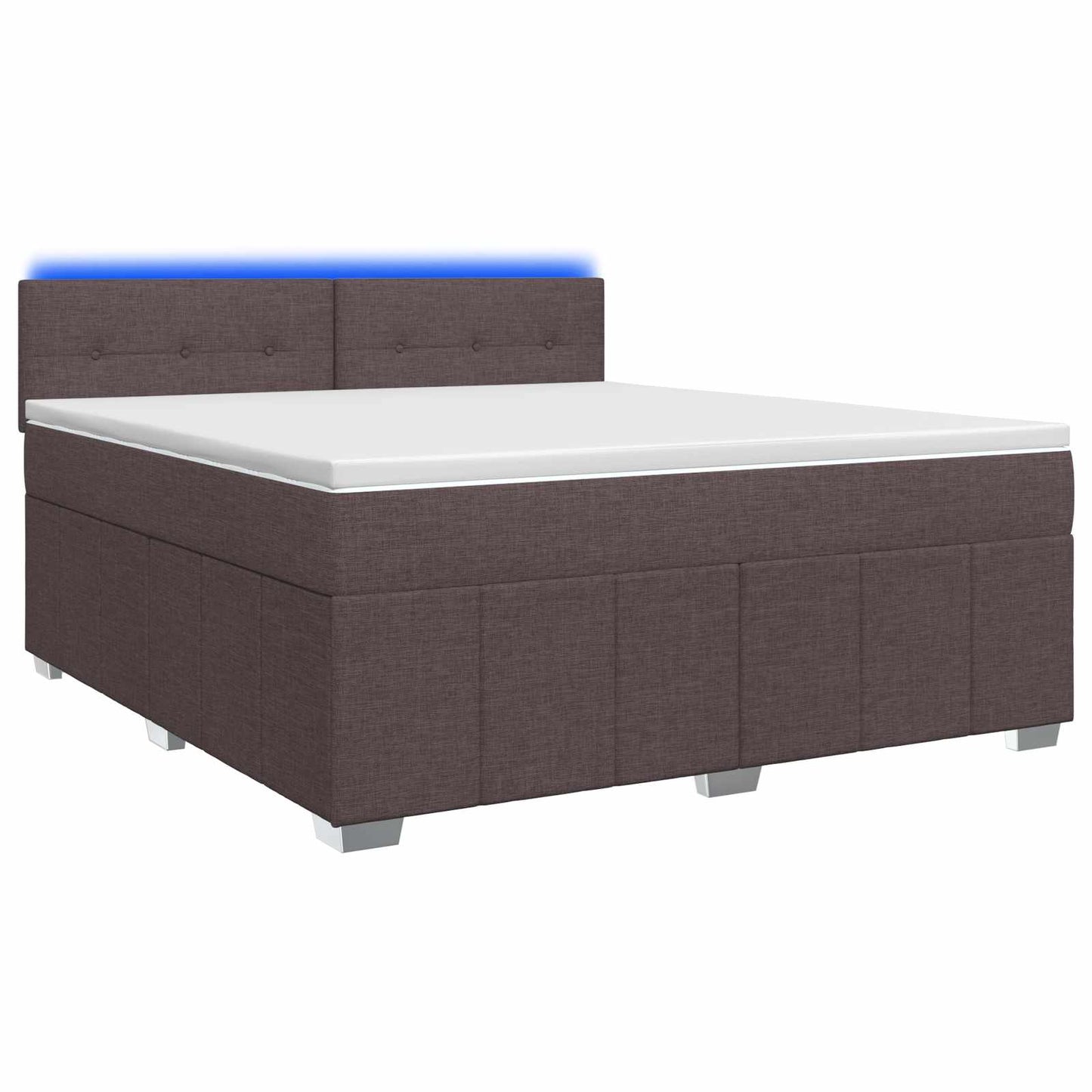 Boxspring ágy matraccal Sötét Barna 140 x 200 cm Szövet