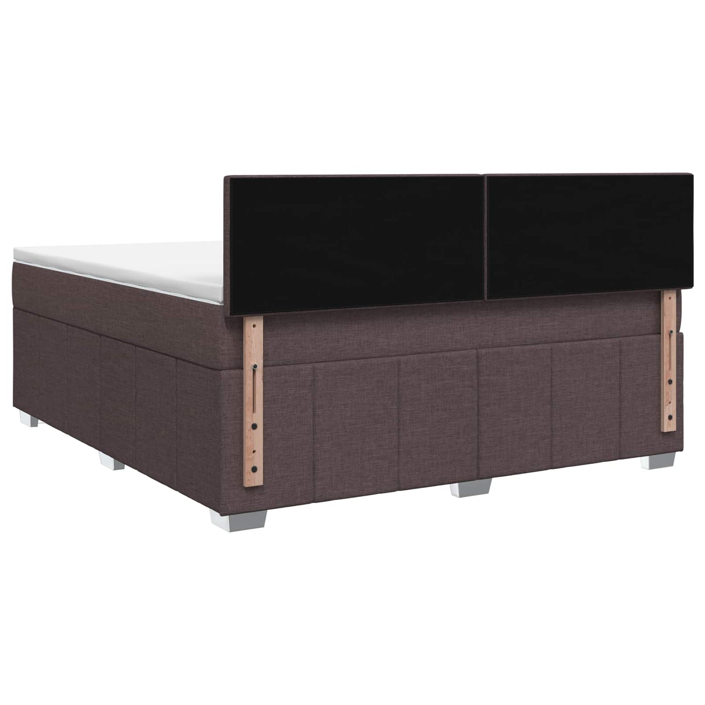 Boxspring ágy matraccal Sötét Barna 140 x 200 cm Szövet