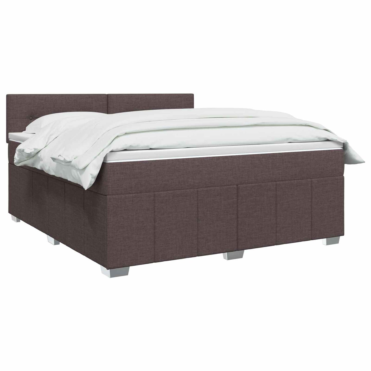Boxspring ágy matraccal Sötét Barna 140 x 200 cm Szövet