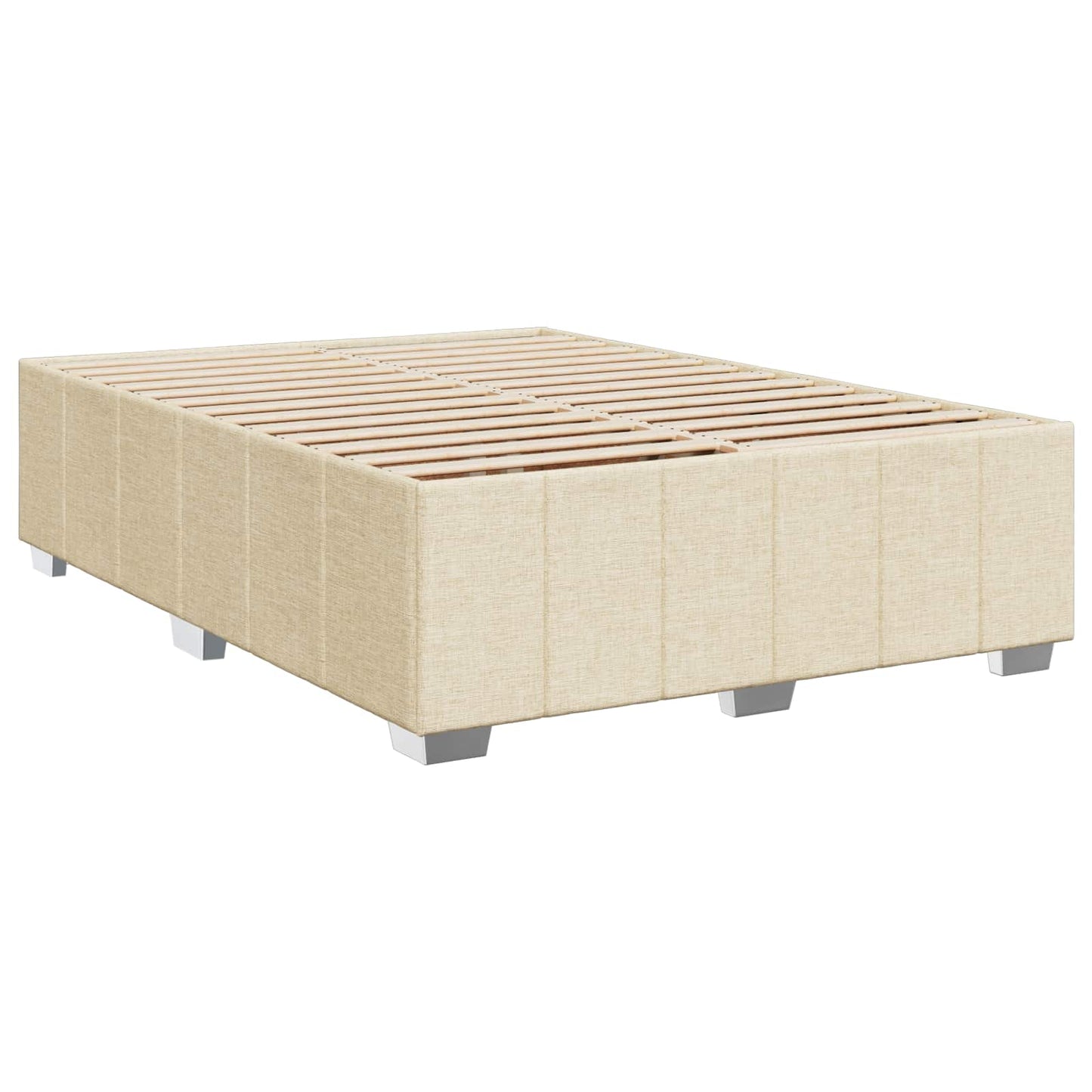 Boxspring ágy matraccal Krémszínű 140 x 200 cm Szövet