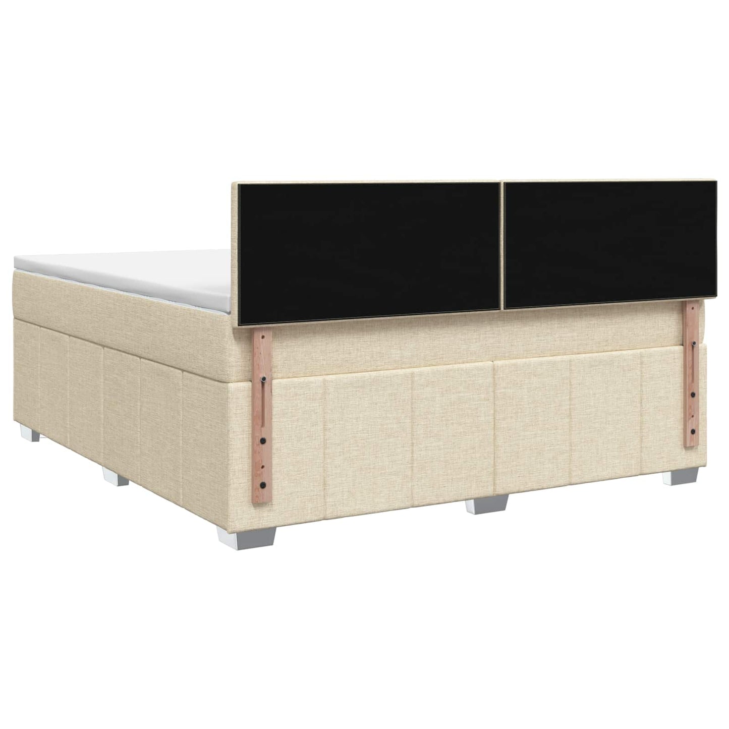 Boxspring ágy matraccal Krémszínű 140 x 200 cm Szövet