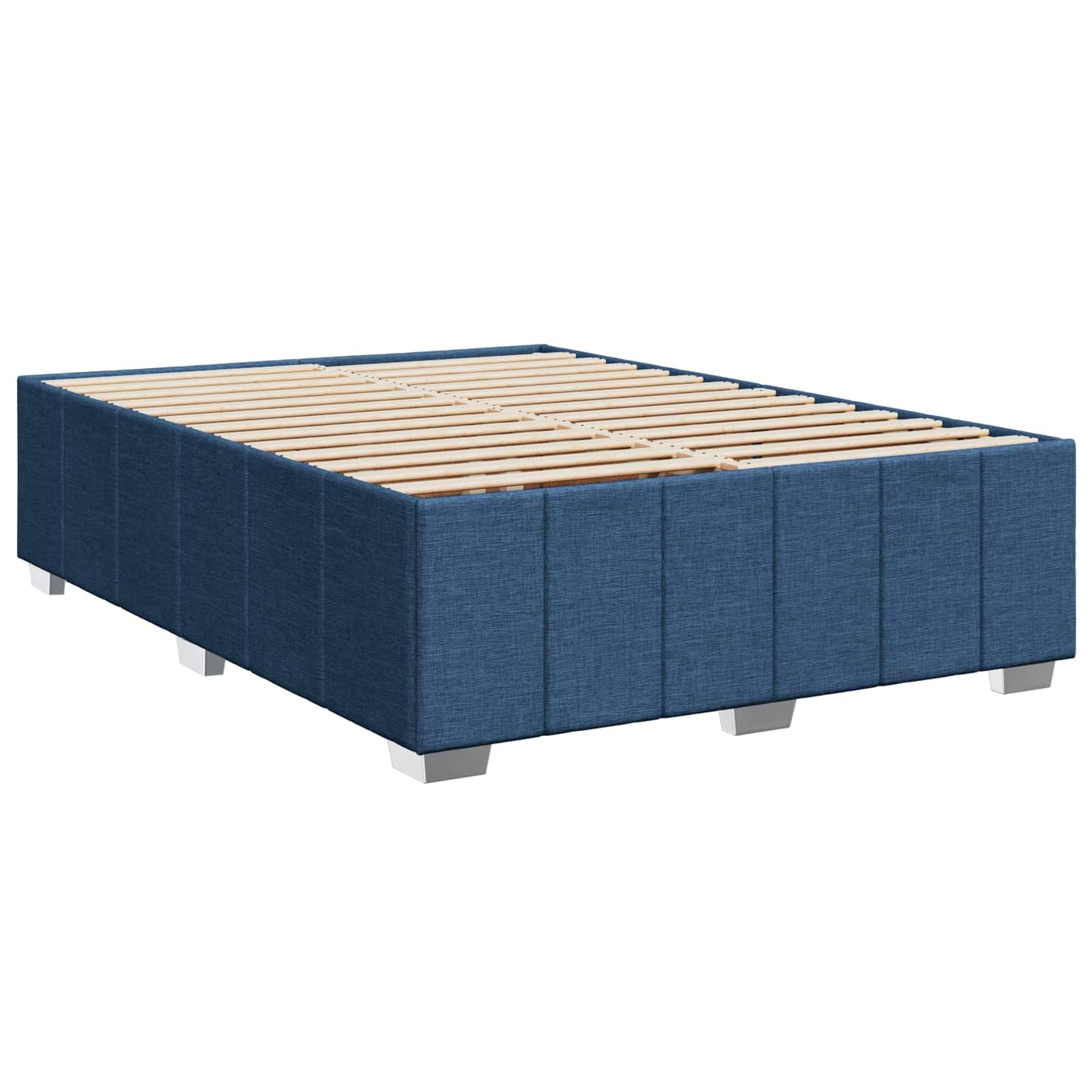Boxspring ágy matraccal LED szalagokkal Kék 140 x 200 cm Szövet