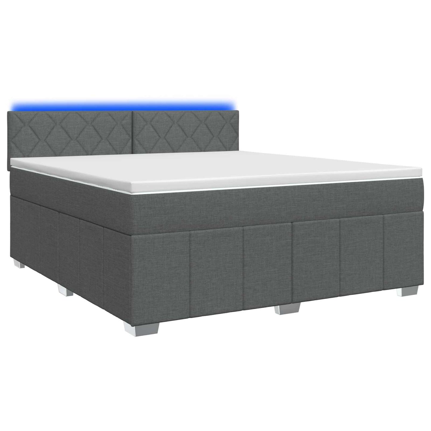 Boxspring ágy matraccal Sötétszürke 160 x 200 cm Szövet