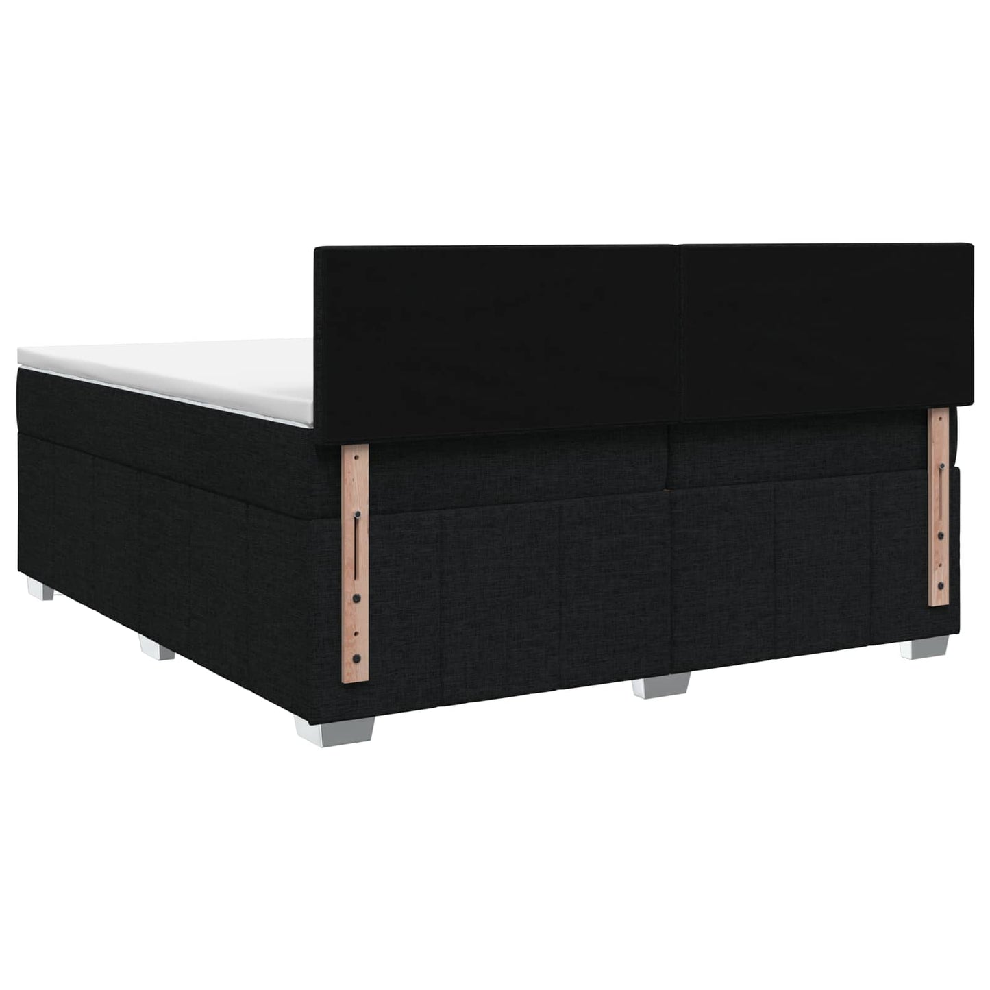 Boxspring ágy matraccal fejtámlával Fekete 200 x 200 cm Szövet