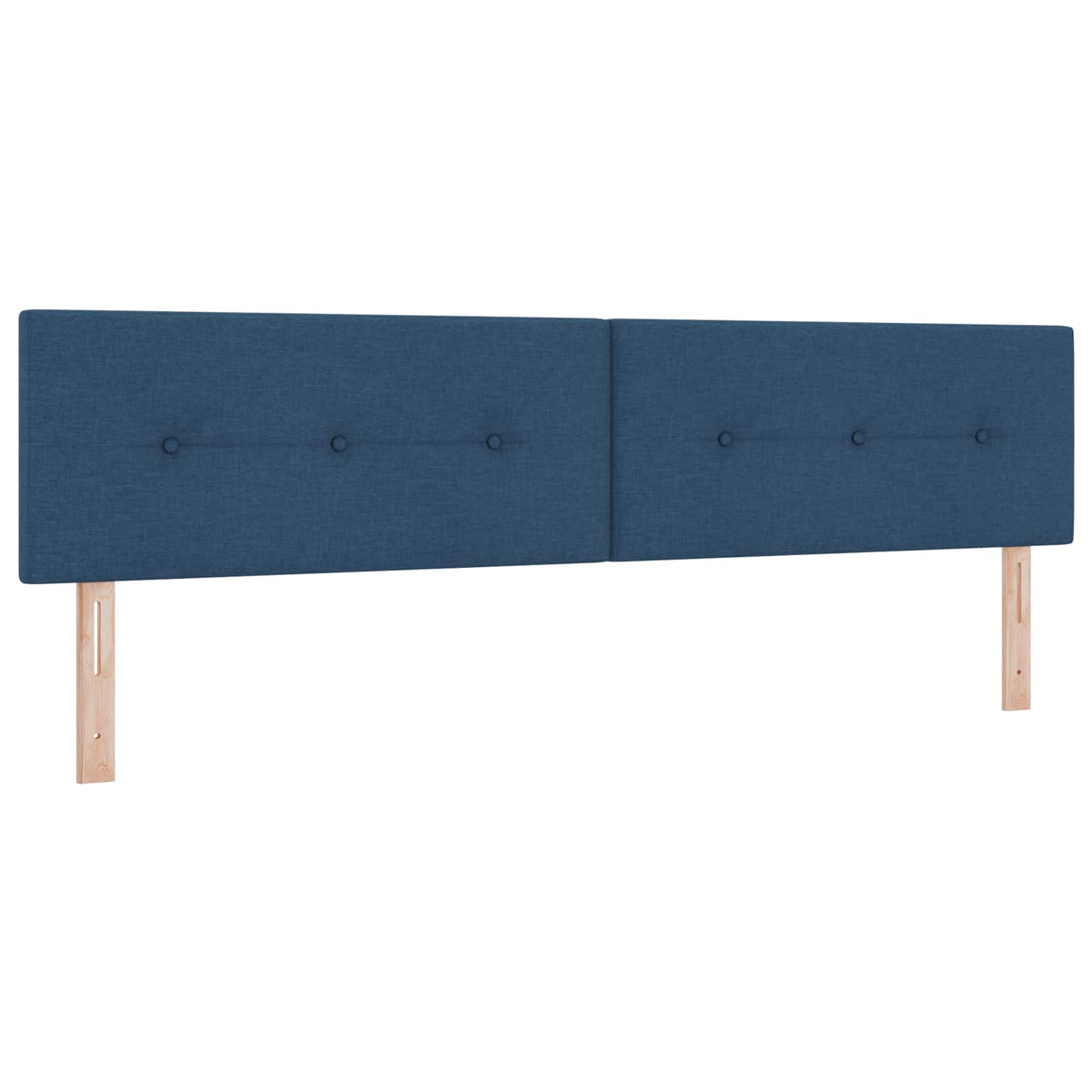 Boxspring ágy matraccal LED szalagokkal Kék 200 x 200 cm Szövet