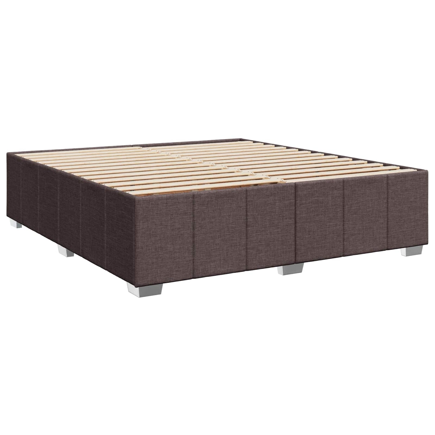 Boxspring ágy matraccal Sötét Barna 200 x 200 cm Szövet