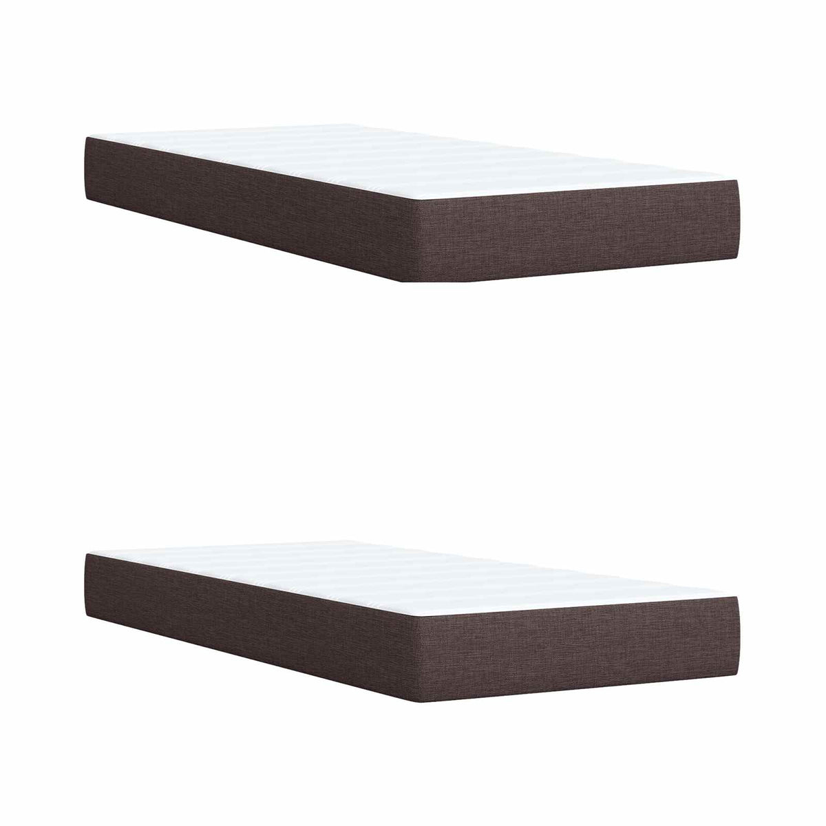 Boxspring ágy matraccal Sötét Barna 200 x 200 cm Szövet