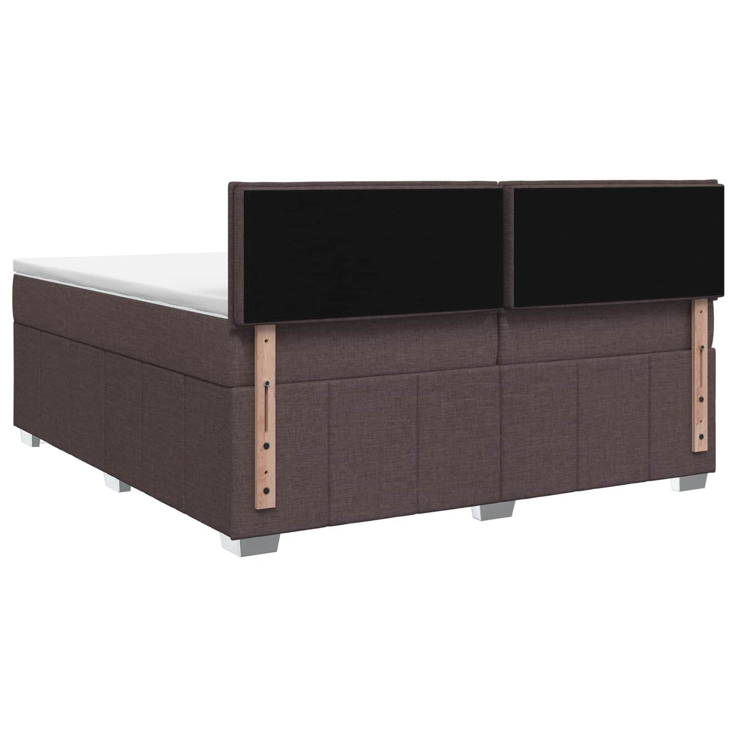 Boxspring ágy matraccal Sötét Barna 200 x 200 cm Szövet