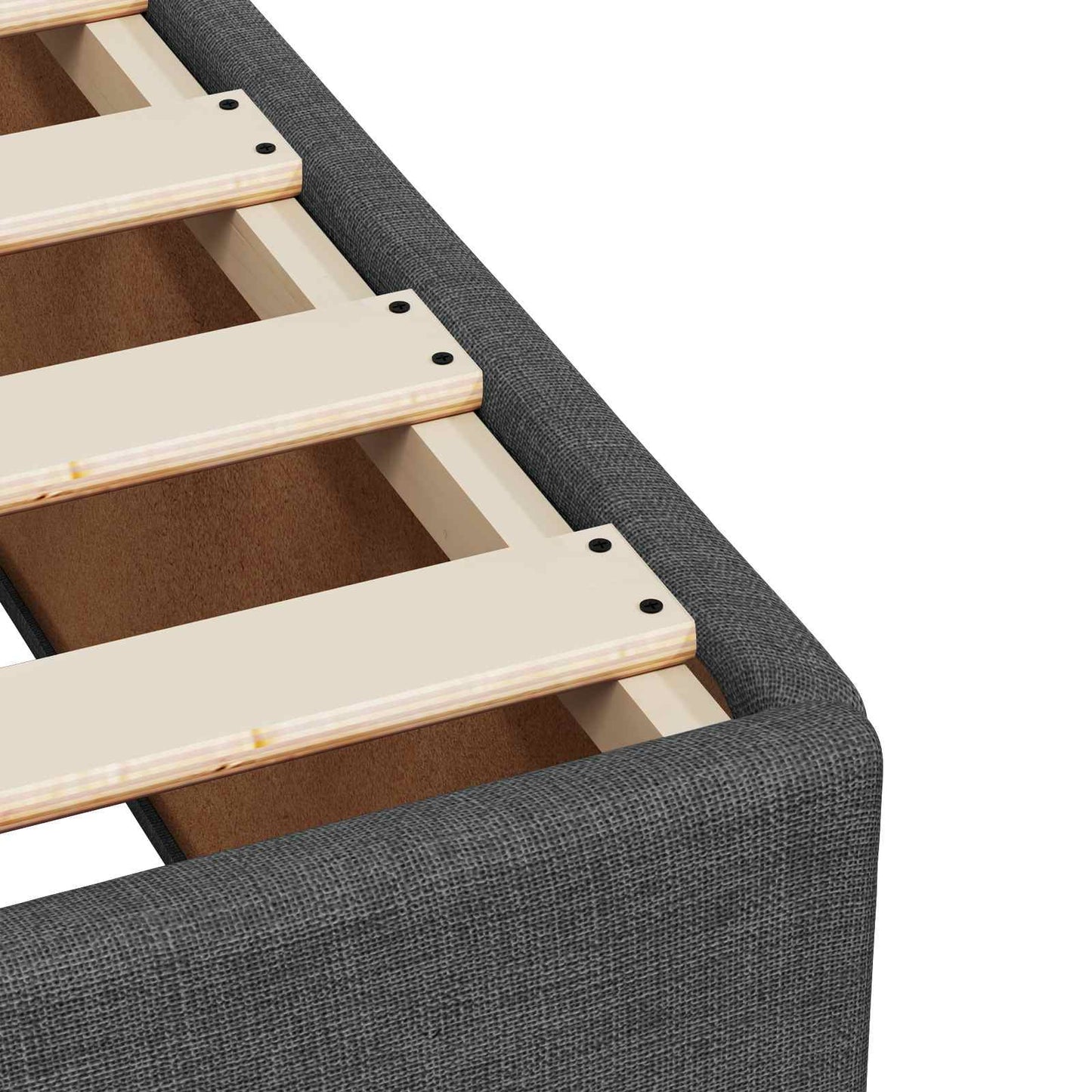 Boxspring ágy matraccal és LED-del Sötétszürke 90 x 190 cm