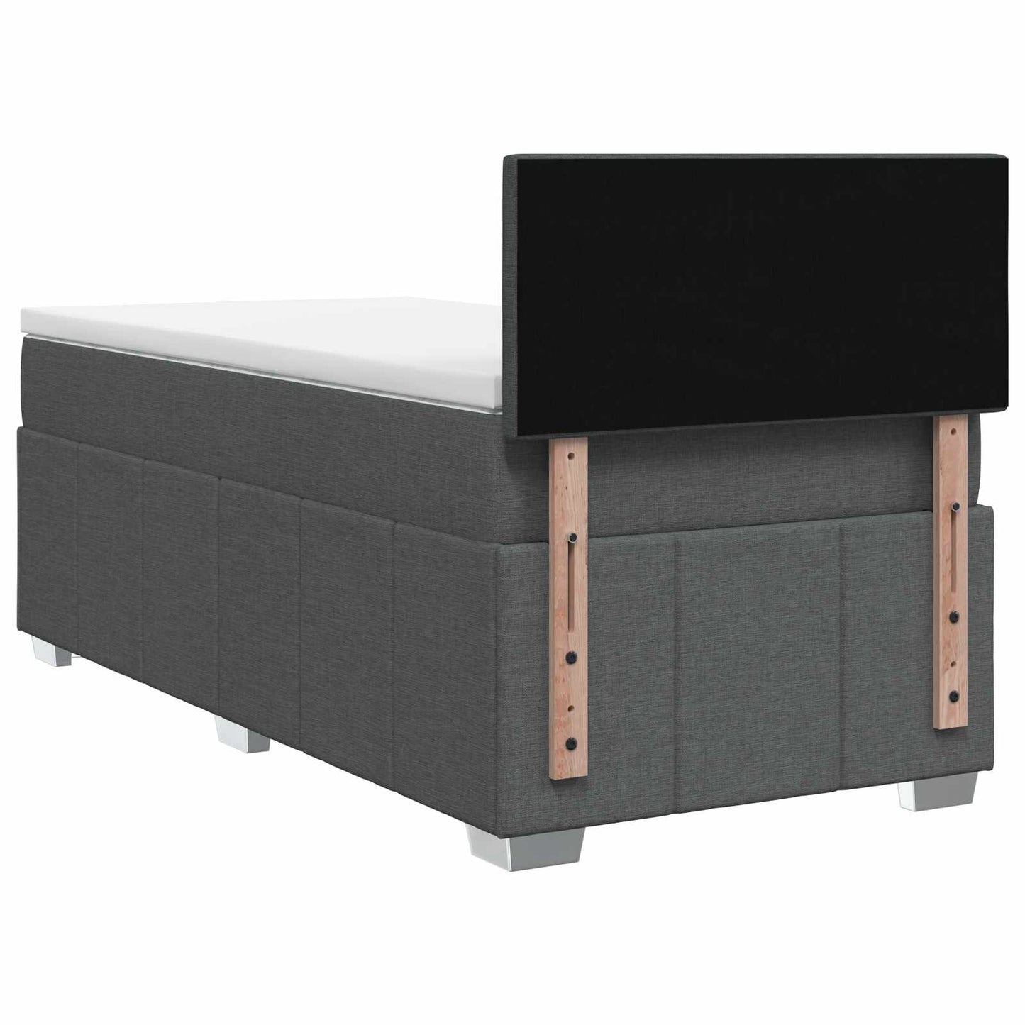 Boxspring ágy matraccal és LED-del Sötétszürke 90 x 190 cm