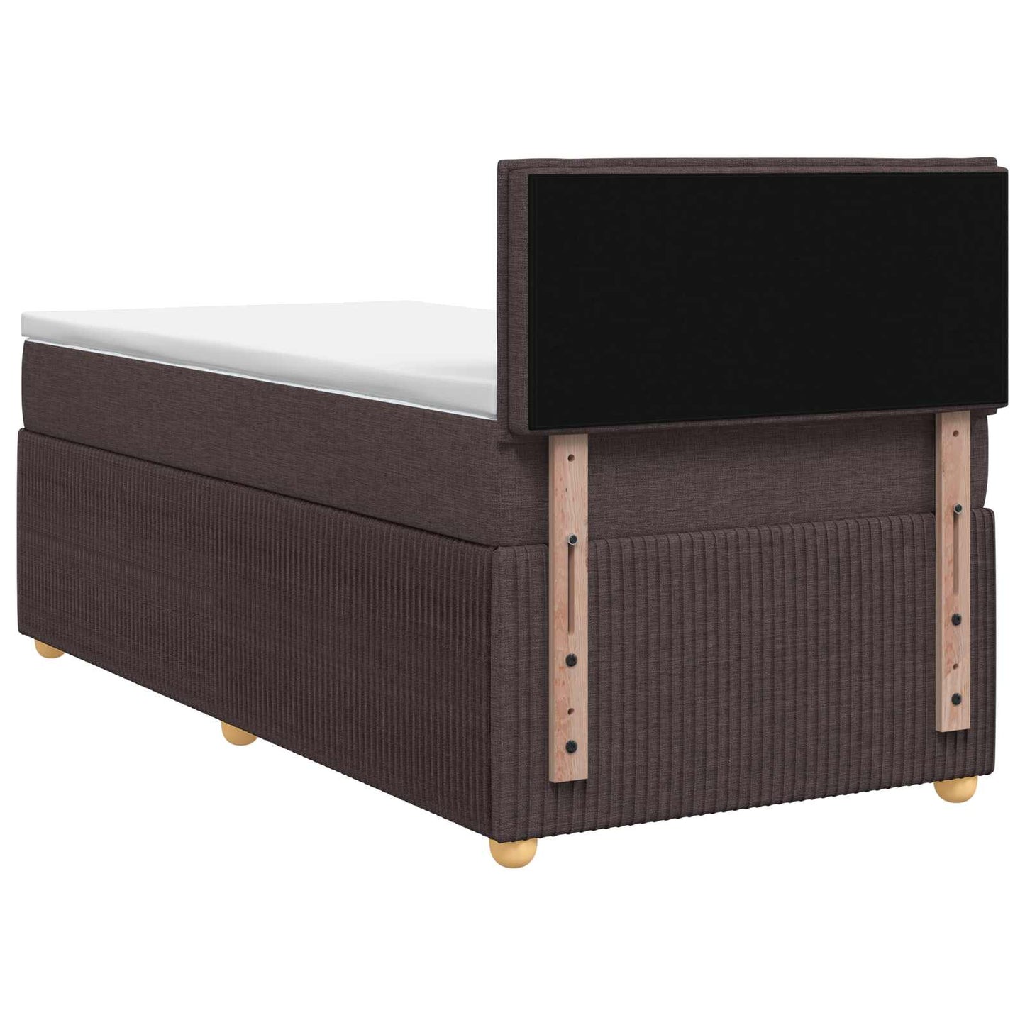 Boxspring ágy matraccal Sötét Barna 80 x 200 cm Szövet
