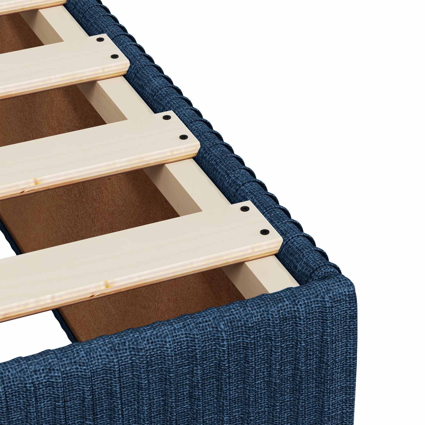 Boxspring ágy matraccal LED szalagokkal Kék 80 x 200 cm Szövet