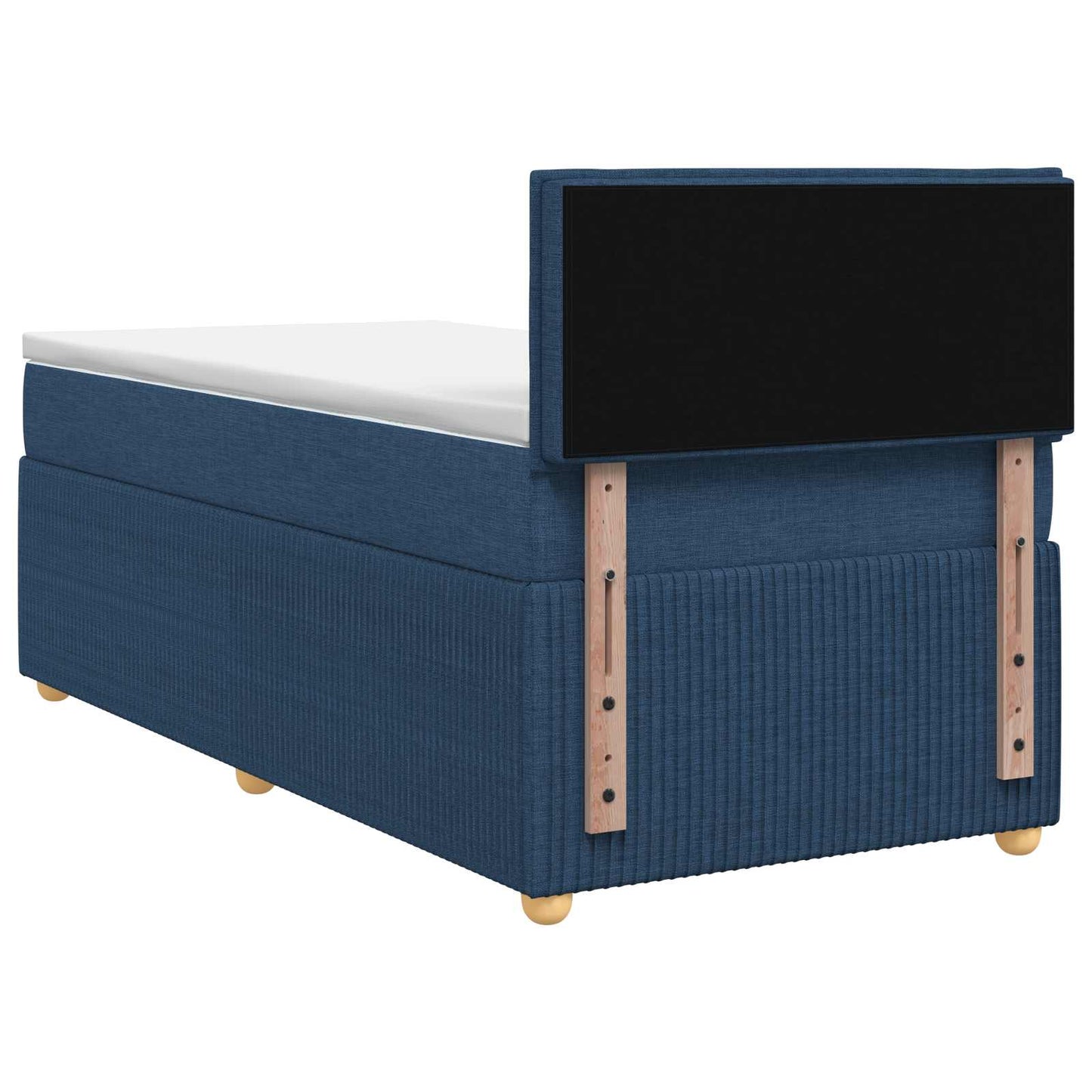 Boxspring ágy matraccal LED szalagokkal Kék 80 x 200 cm Szövet