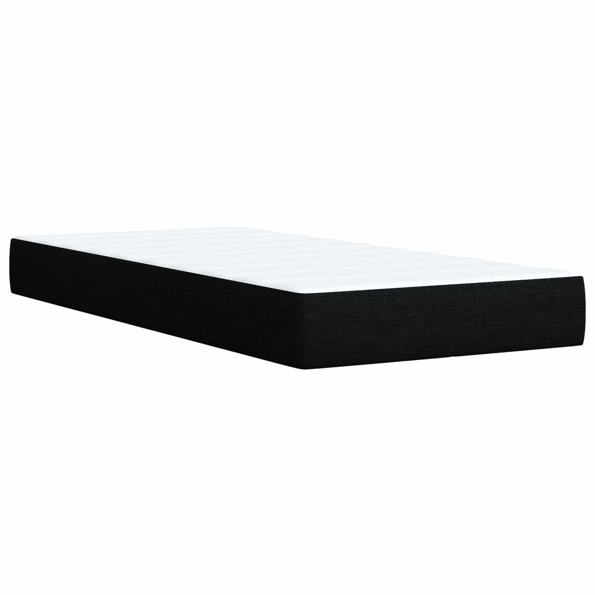 Boxspring ágy matraccal fejtámlával Fekete 90 x 190 cm Szövet