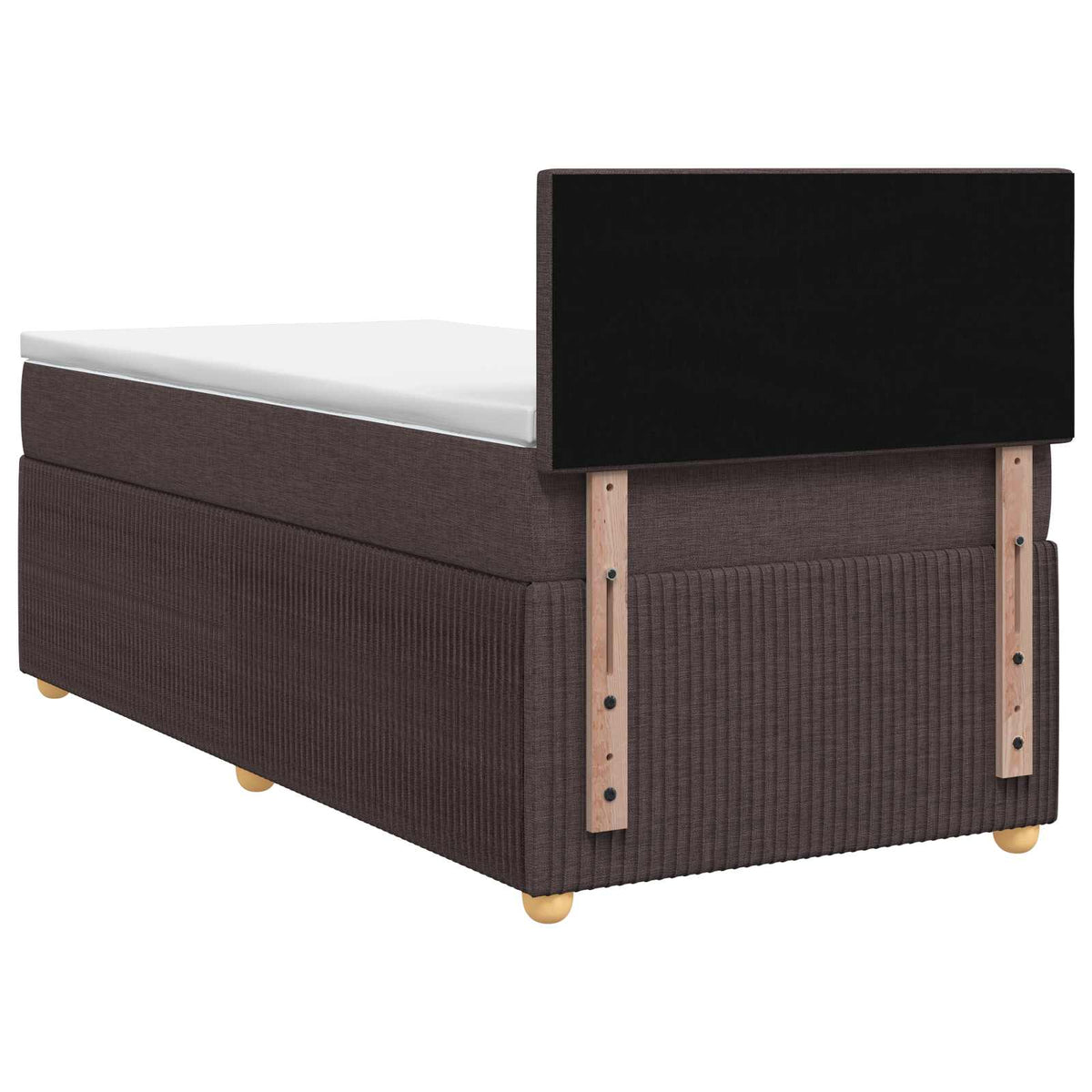 Boxspring ágy matraccal Sötét Barna 90 x 190 cm Szövet