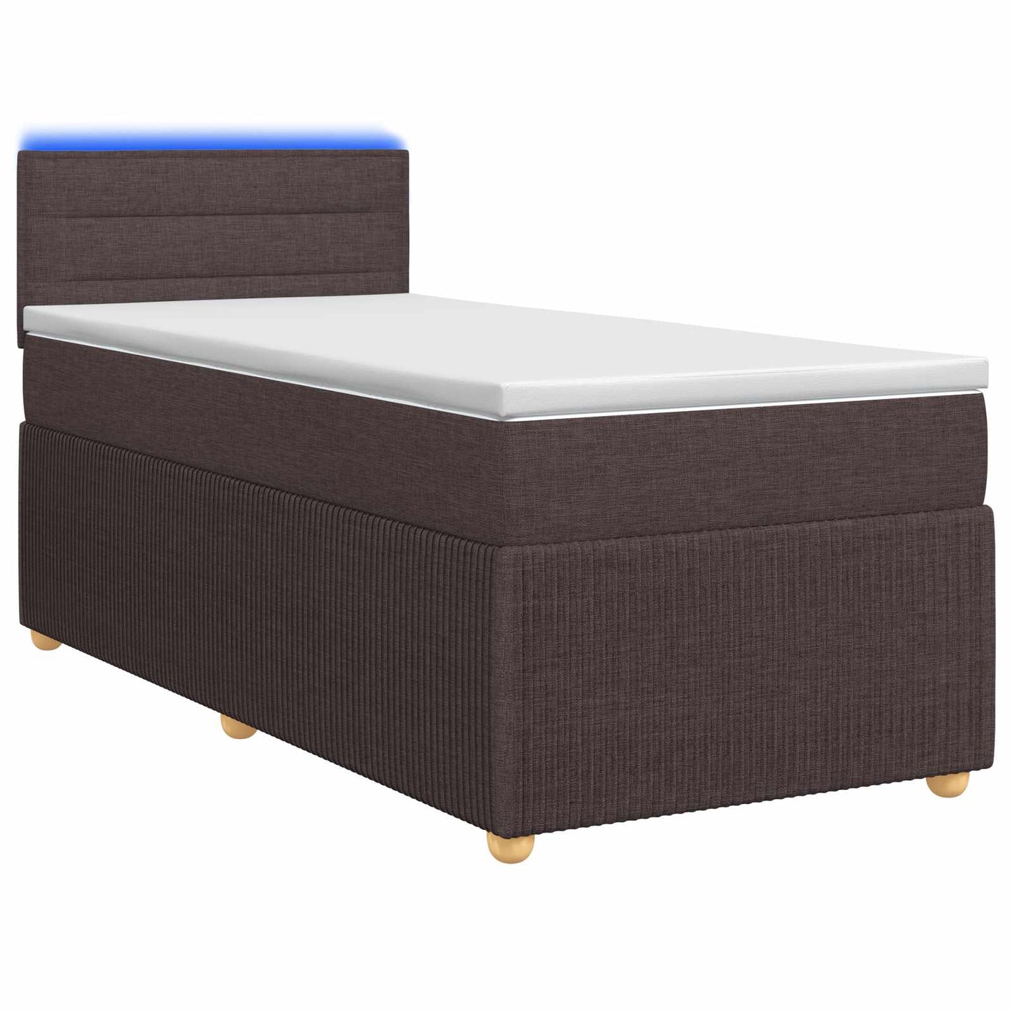 Boxspring ágy matraccal Sötét Barna 90 x 200 cm Szövet
