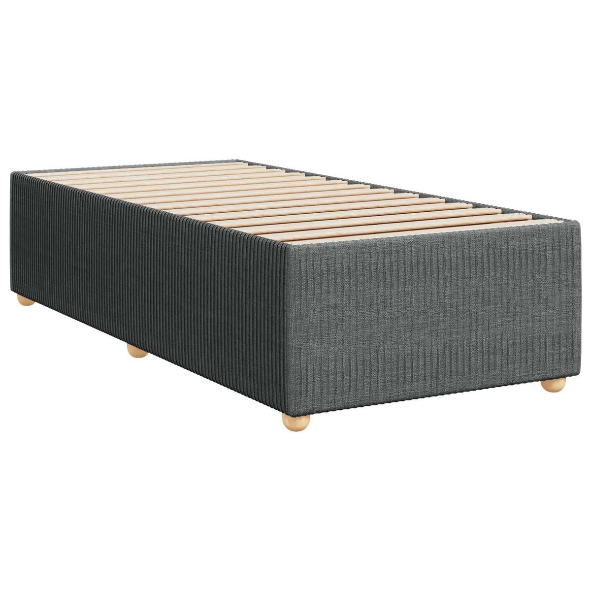 Boxspring ágy matraccal Sötétszürke 90 x 200 cm Szövet
