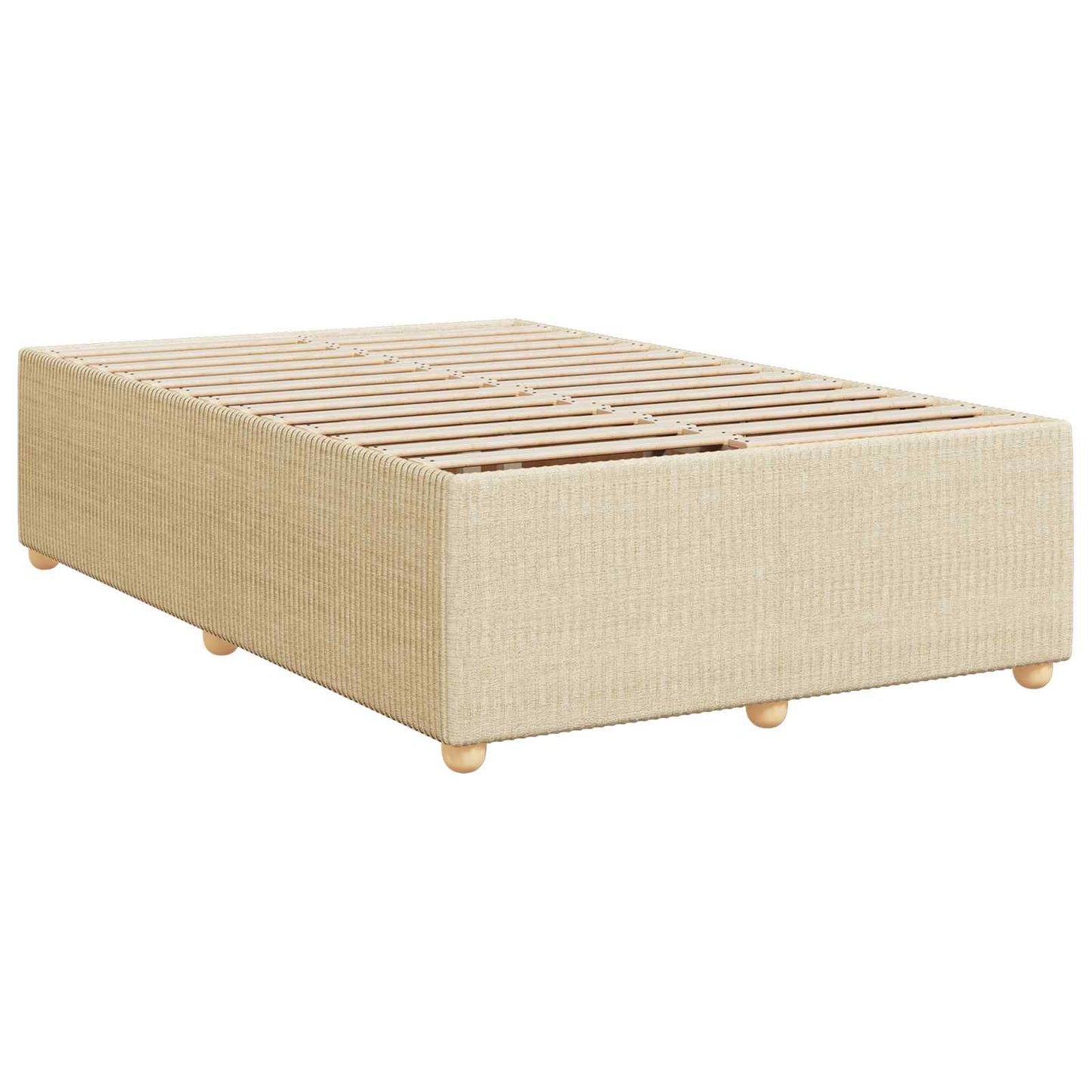 Boxspring ágy matraccal Krémszínű 120 x 190 cm Szövet