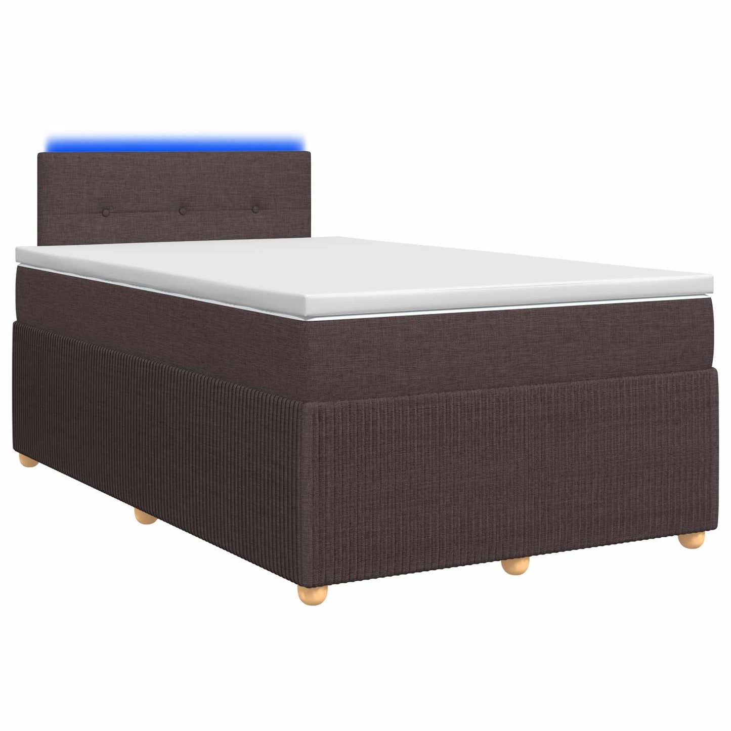 Boxspring ágy matraccal Sötét Barna 120 x 190 cm Szövet