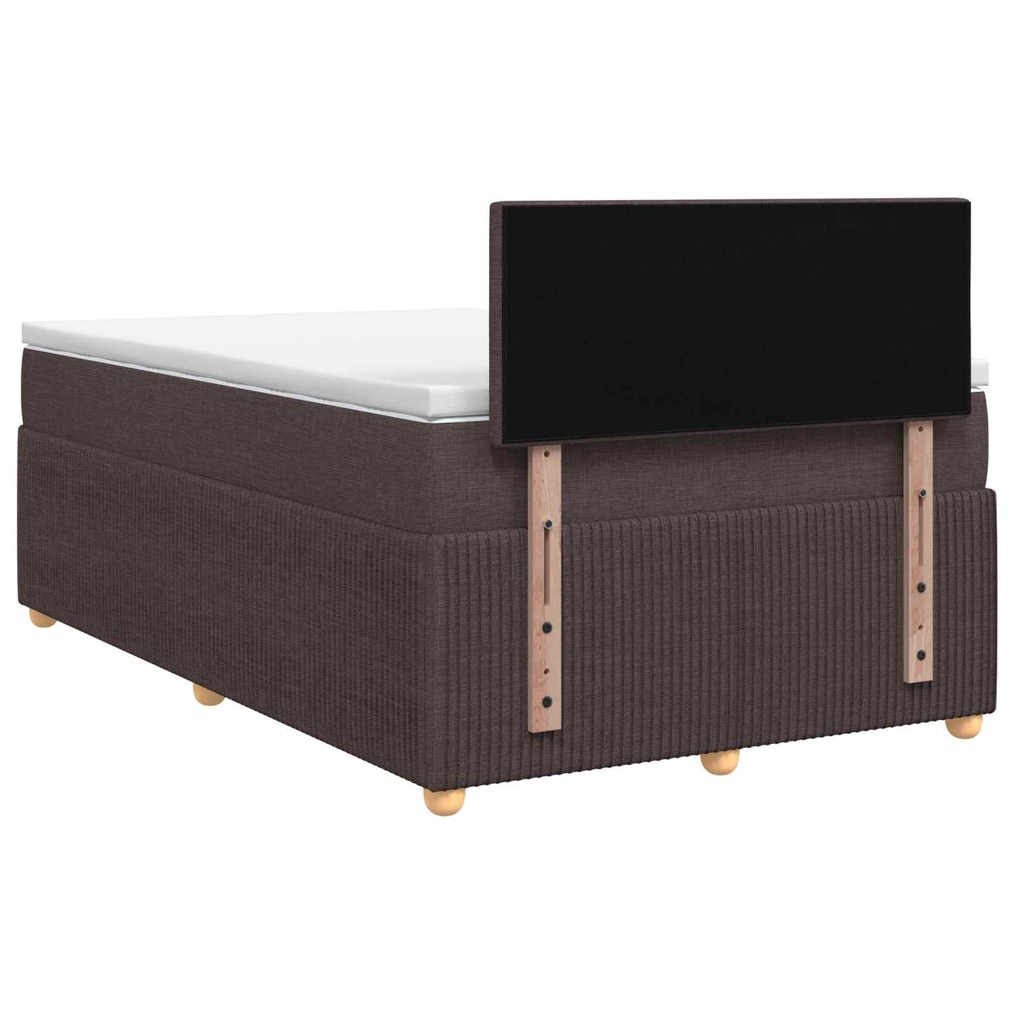 Boxspring ágy matraccal Sötét Barna 120 x 190 cm Szövet