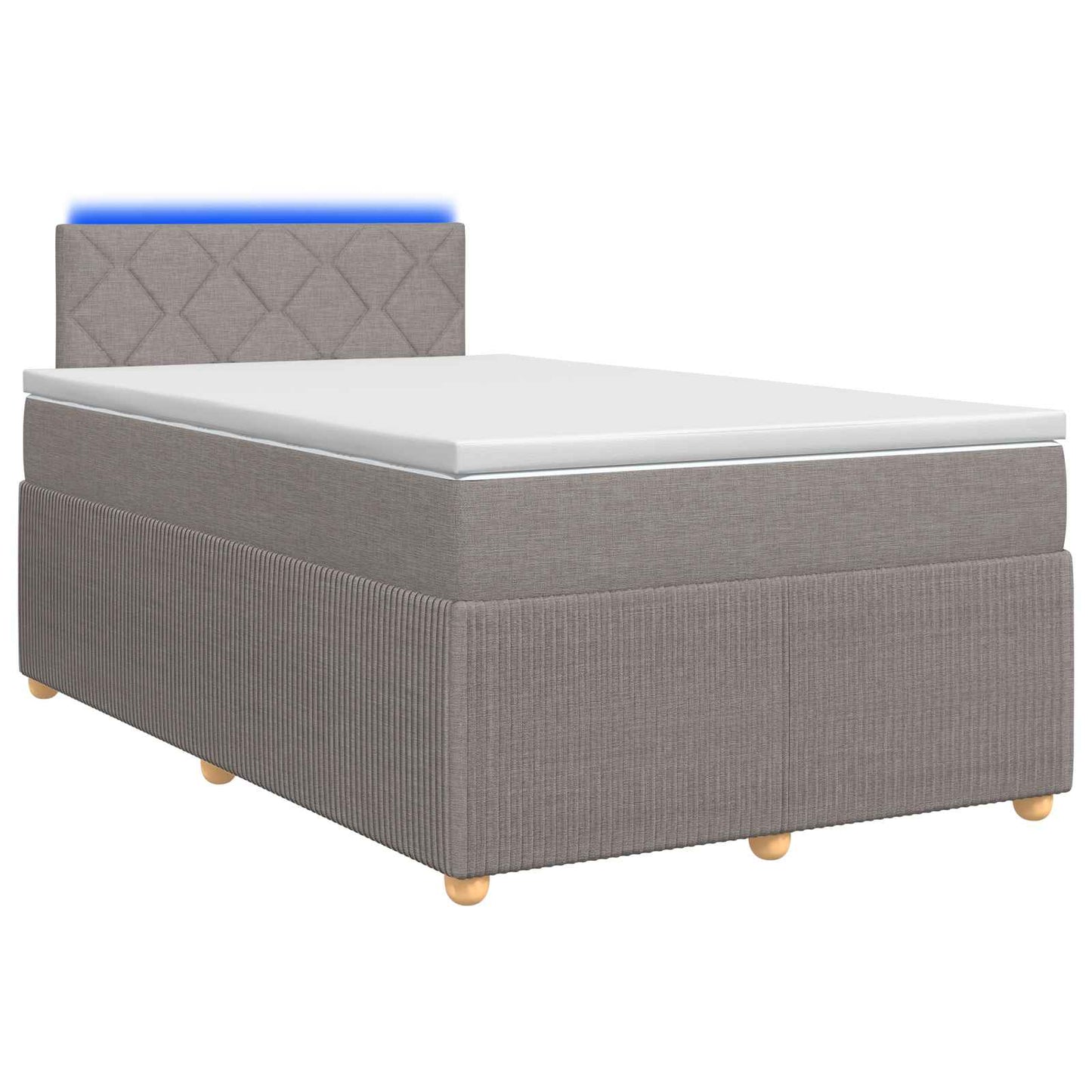 Boxspring ágy matraccal Tópszínű 120 x 190 cm Szövet