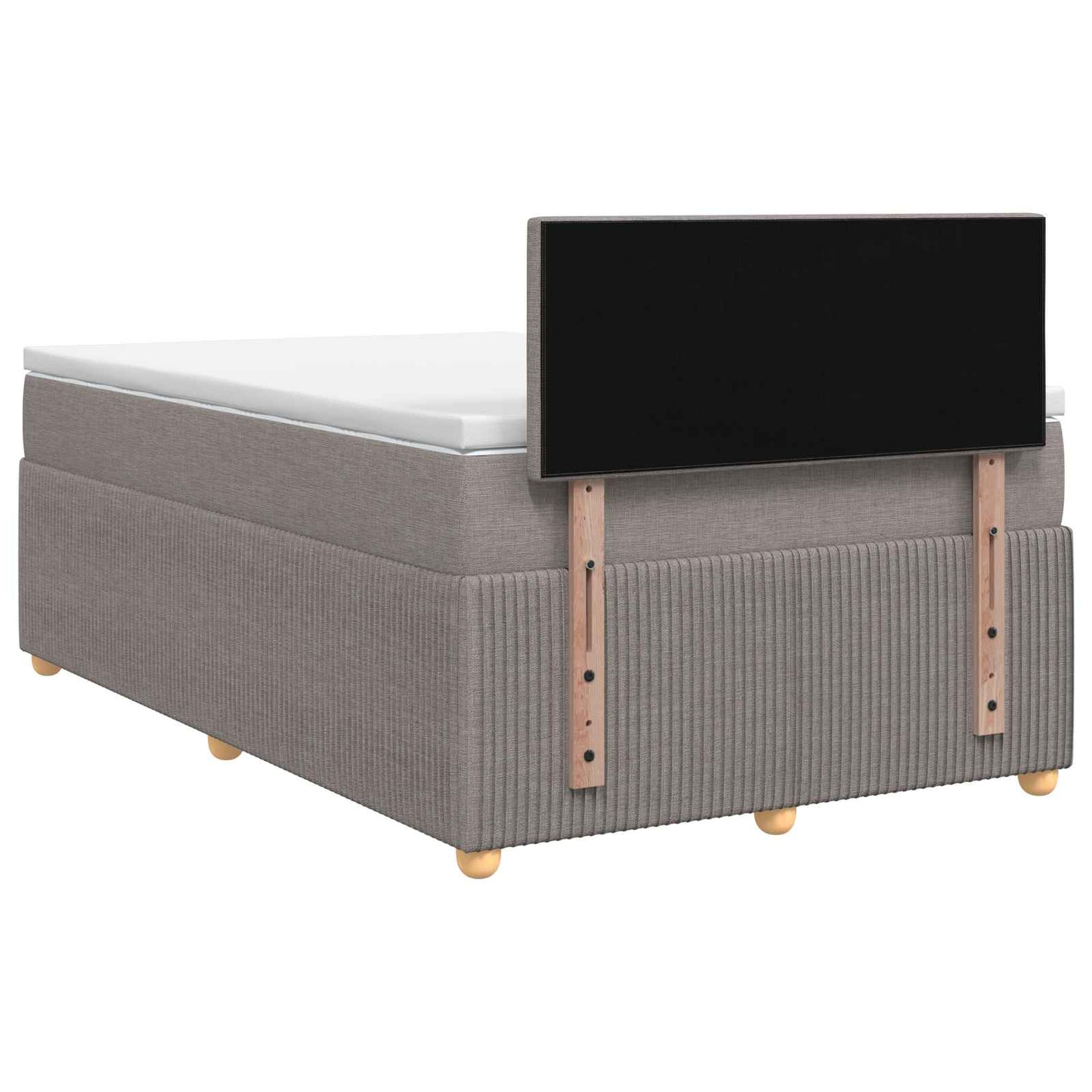 Boxspring ágy matraccal Tópszínű 120 x 190 cm Szövet