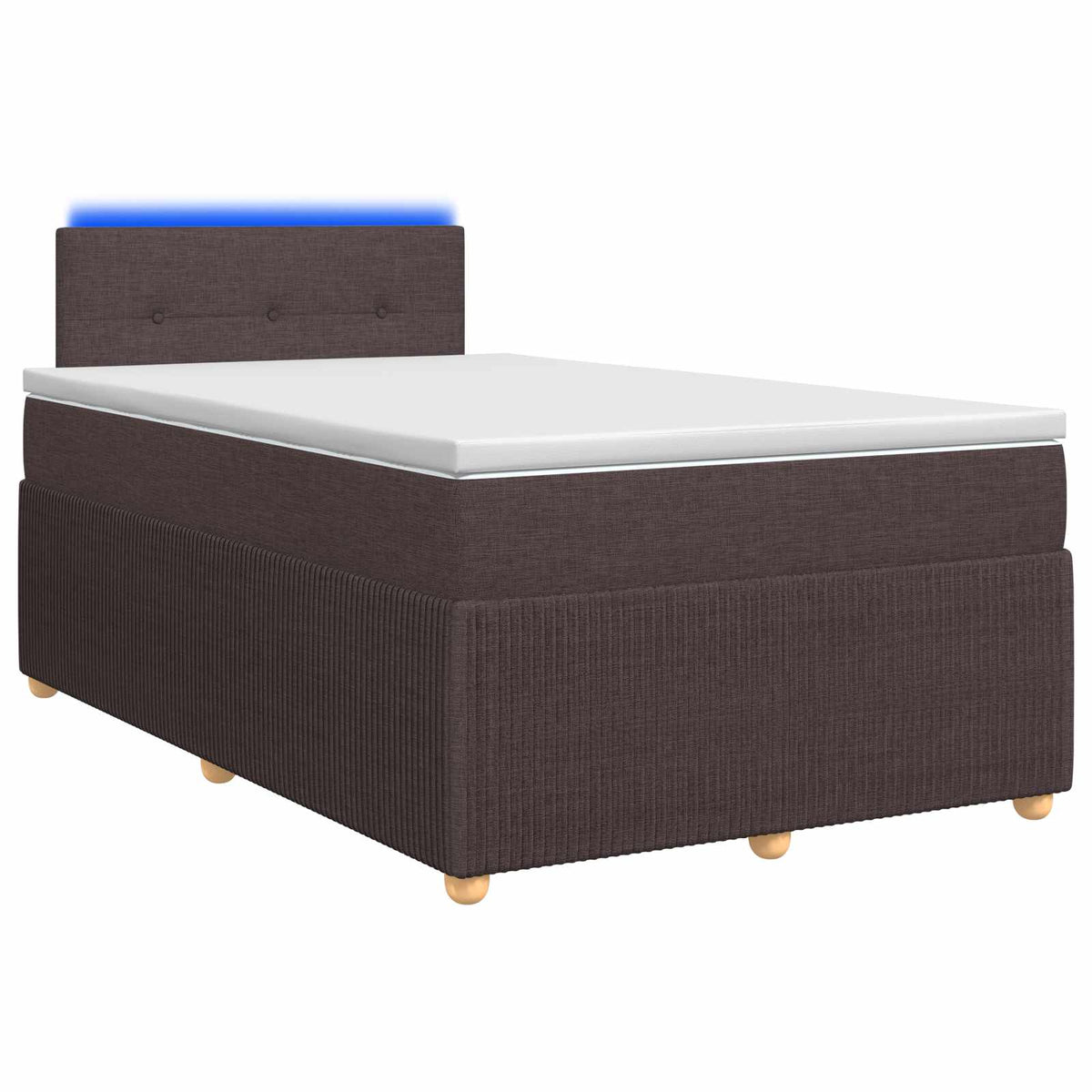 Boxspring ágy matraccal Sötét Barna 120 x 200 cm Szövet