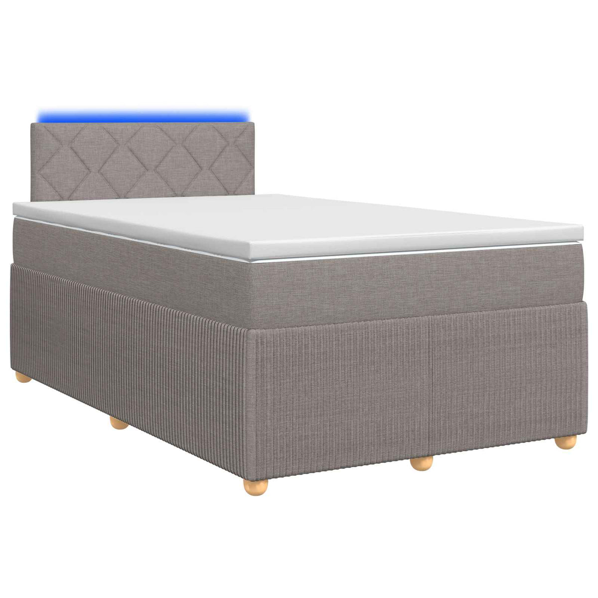 Boxspring ágy matraccal Tópszínű 120 x 200 cm Szövet