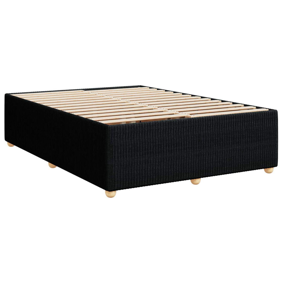 Boxspring ágy matraccal fejtámlával Fekete 140 x 190 cm Szövet
