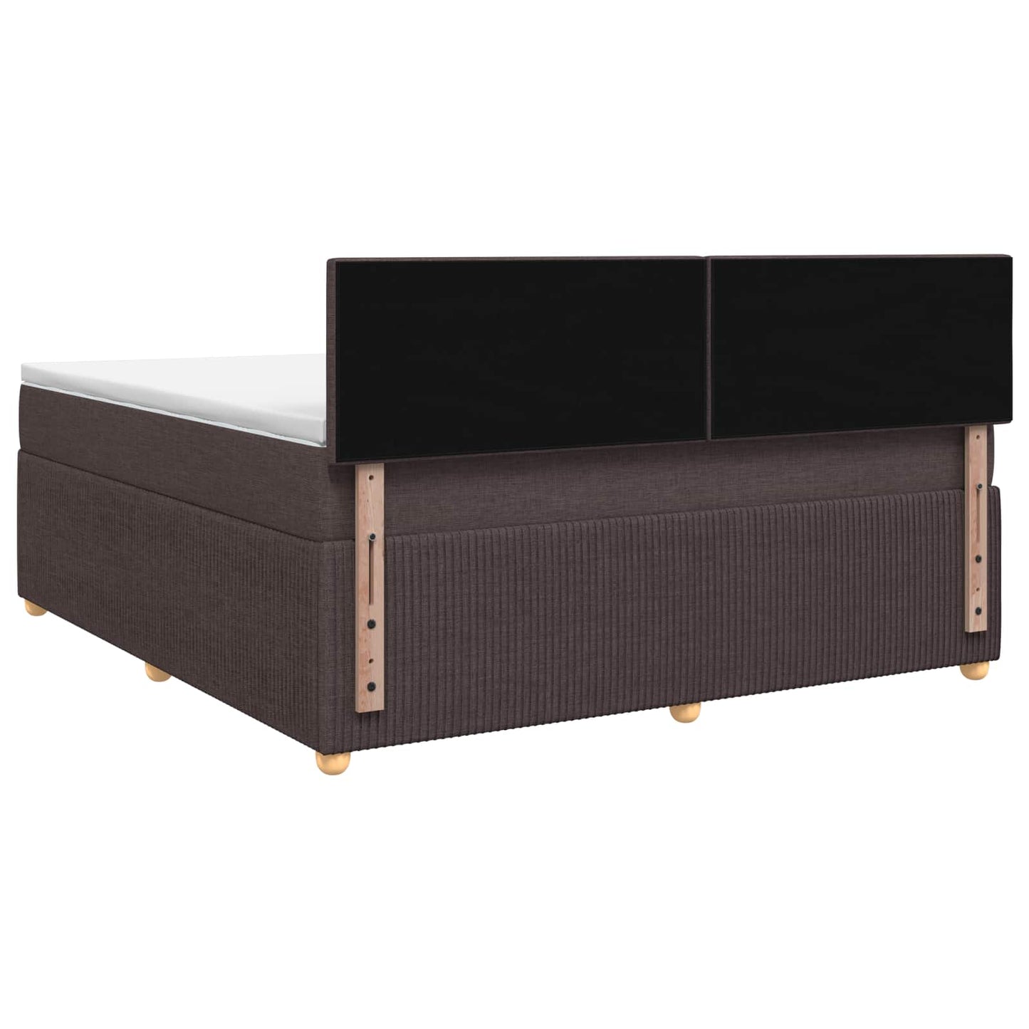 Boxspring ágy matraccal Sötét Barna 140 x 190 cm Szövet