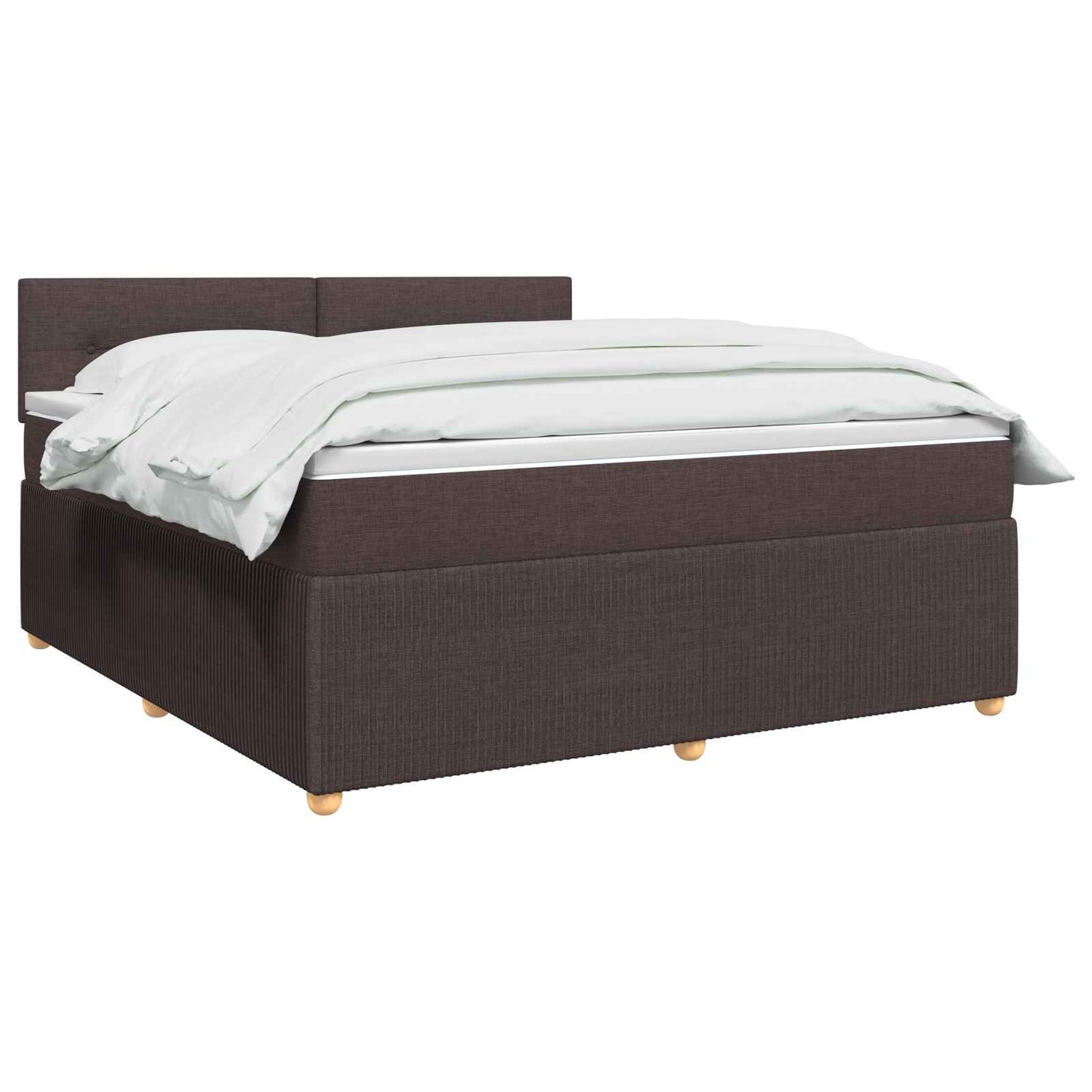 Boxspring ágy matraccal Sötét Barna 140 x 190 cm Szövet