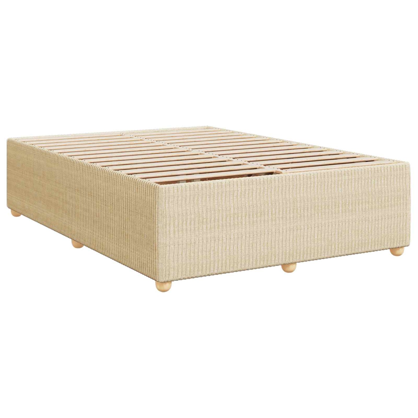 Boxspring ágy matraccal Krémszínű 140 x 190 cm Szövet
