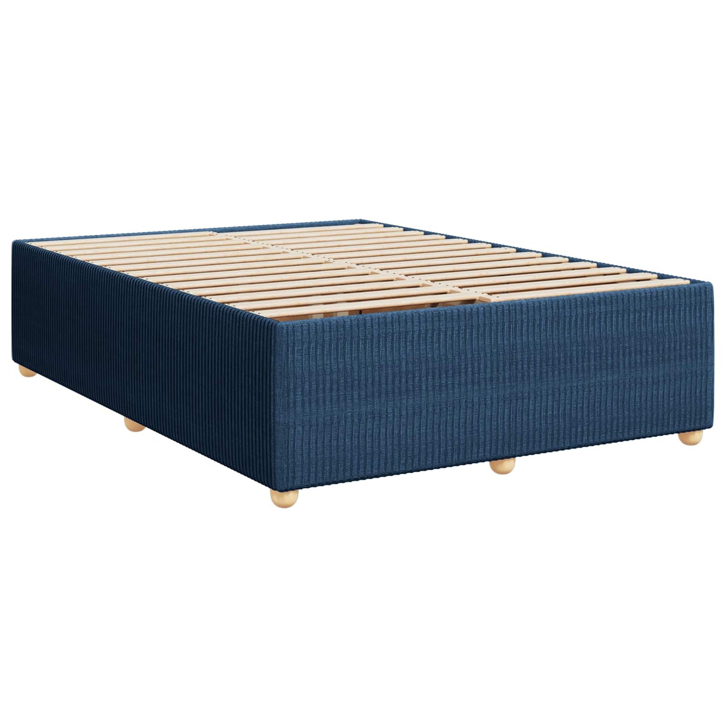 Boxspring ágy matraccal LED szalagokkal Kék 160 x 200 cm Szövet