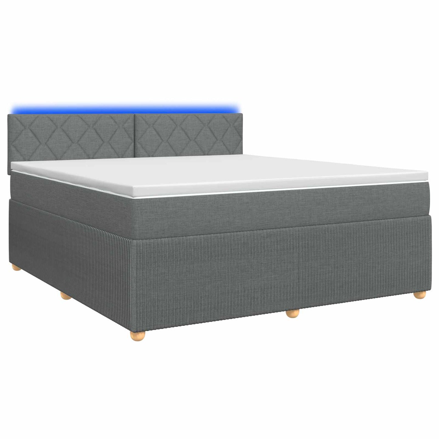 Boxspring ágy matraccal Sötétszürke 160 x 200 cm Szövet