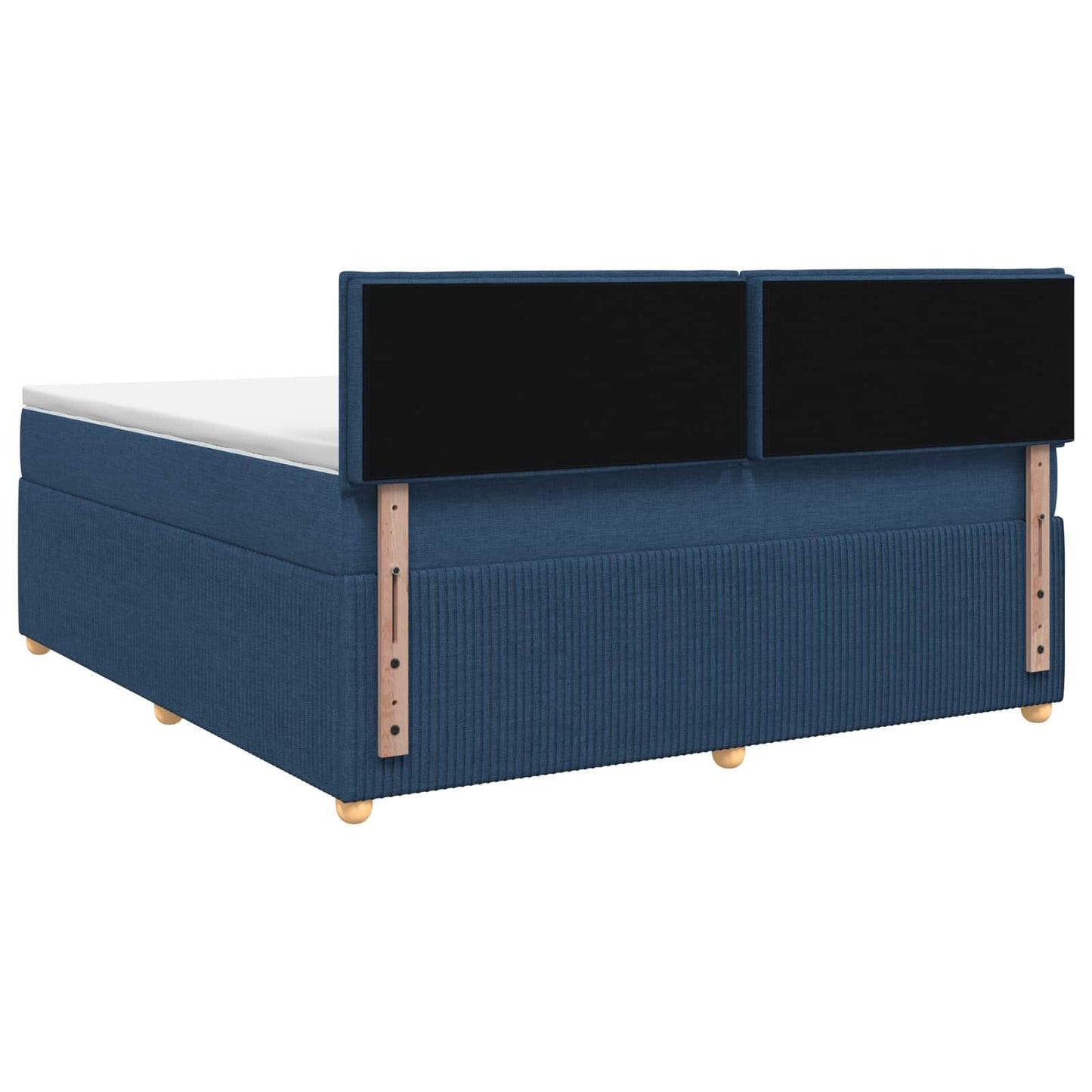 Boxspring ágy matraccal LED szalagokkal Kék 180 x 200 cm Szövet